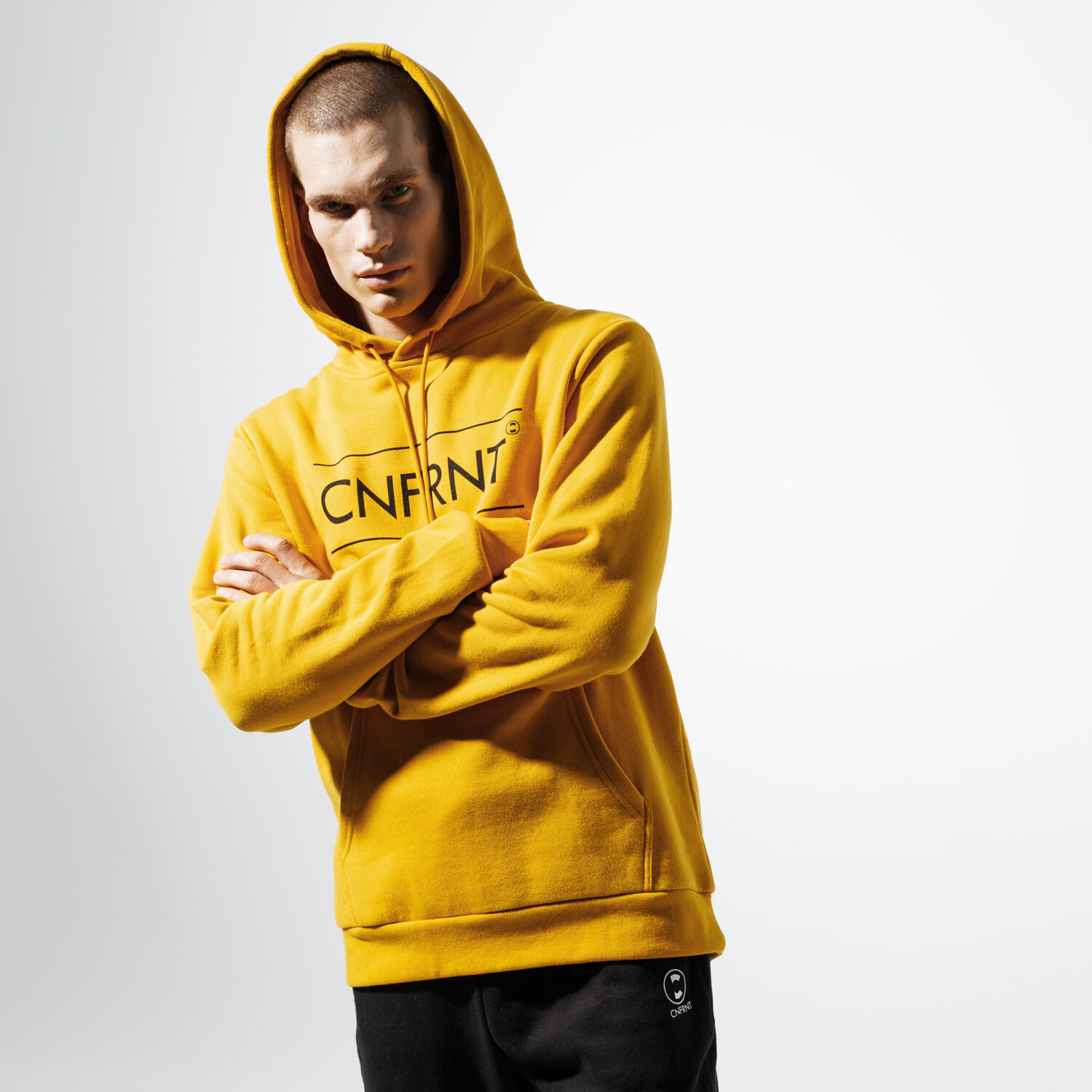 Herren CONFRONT SWEATSHIRT ESSENTIAL YLW HOODY  CF39BLM38001 Gelb