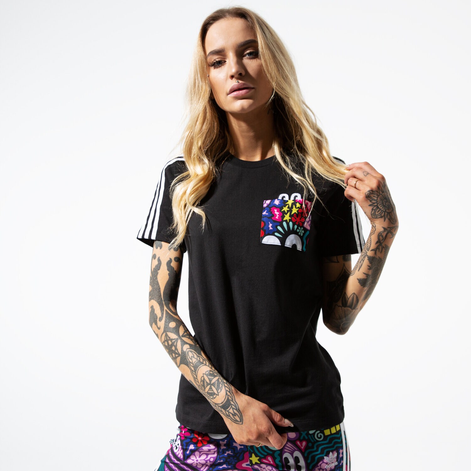 Damen T-Shirt ADIDAS T-SHIRT SS TREFOIL TEE DV2657 Schwarz