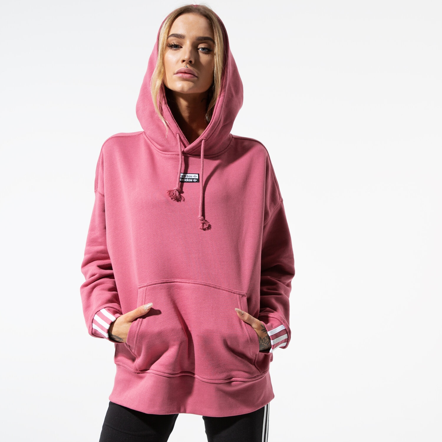 ADIDAS SWEATSHIRT VOCAL HOODIE Rosa EJ8565 Sizeer