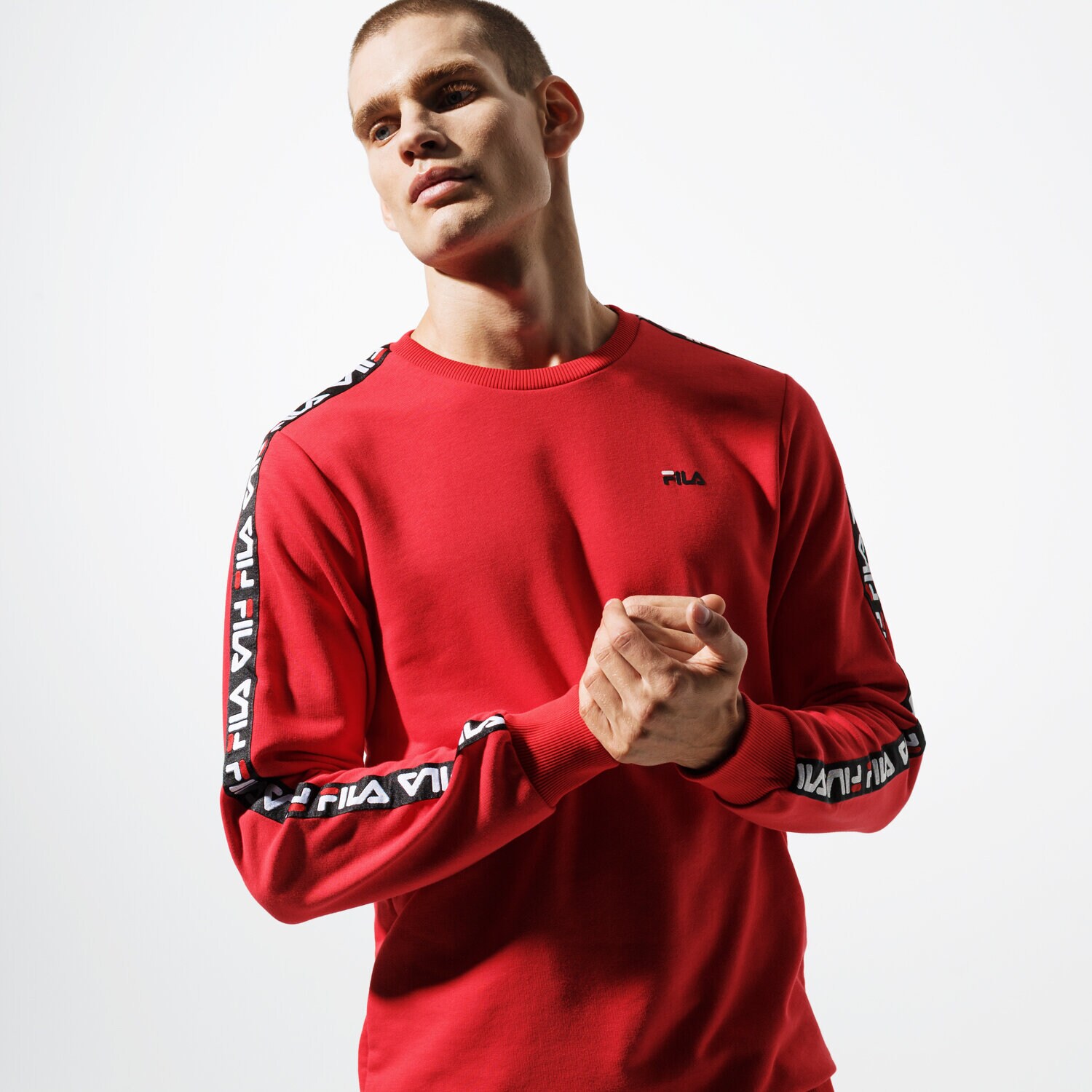 Herren FILA SWEATSHIRT AREN CREW SHIRT 682363006 Rot