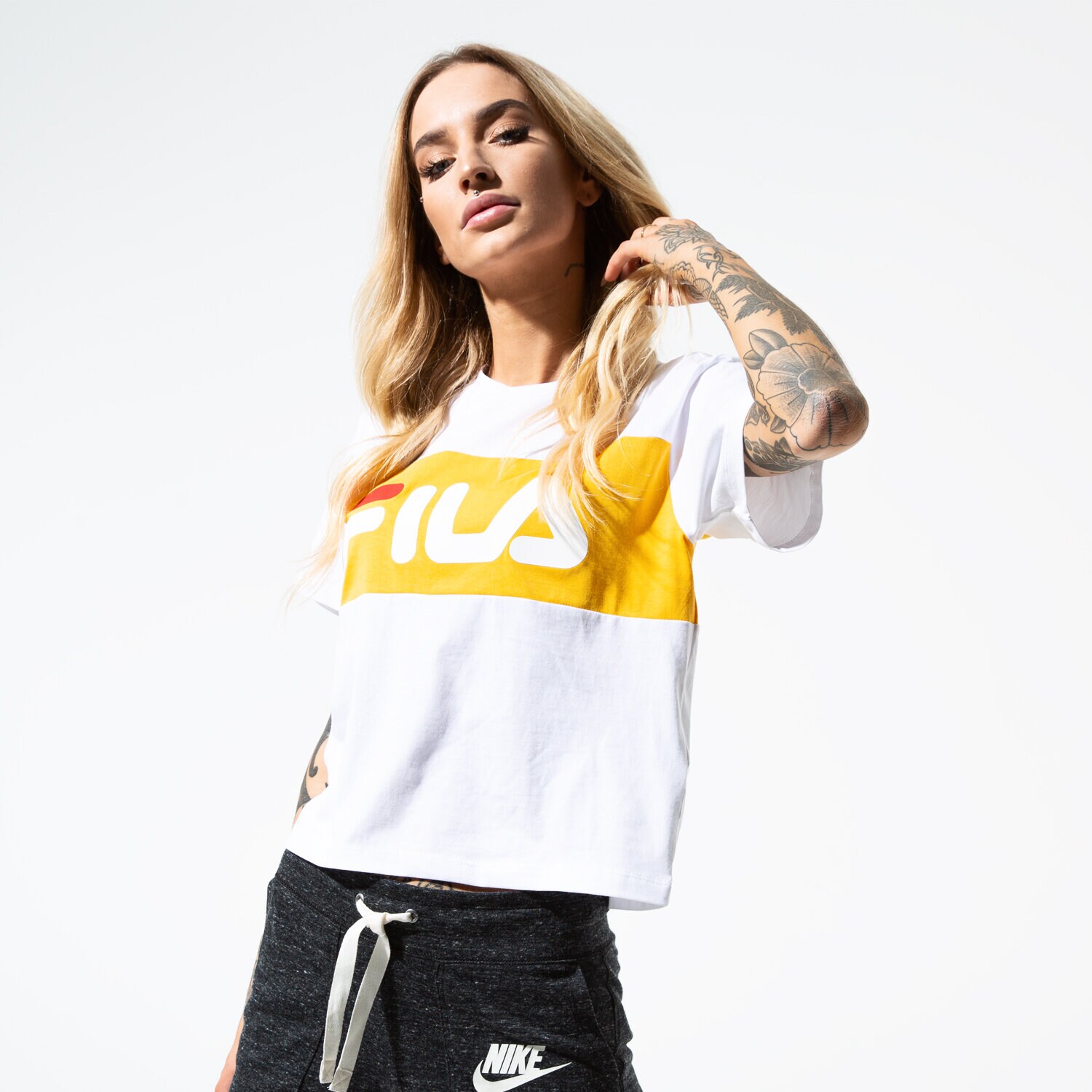 Damen T-Shirt FILA T-SHIRT SS ALLISON TEE 682125A207 Weiß