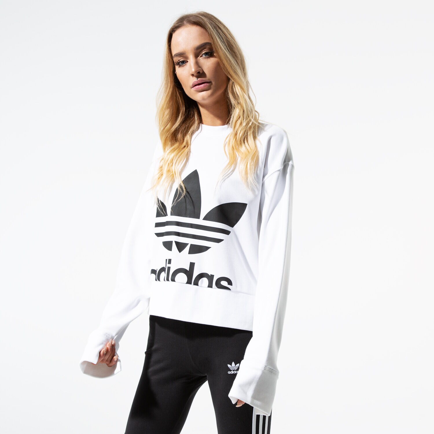 Damen ADIDAS SWEATSHIRT BELLISTA SWEATER EC5777 Weiß
