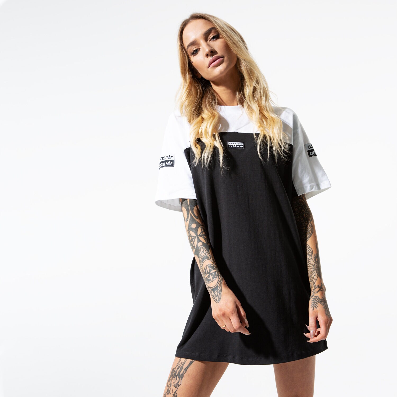 Damen Kleid ADIDAS KLEID VOCAL TEE TRAININGSANZUGS EC0739 Schwarz