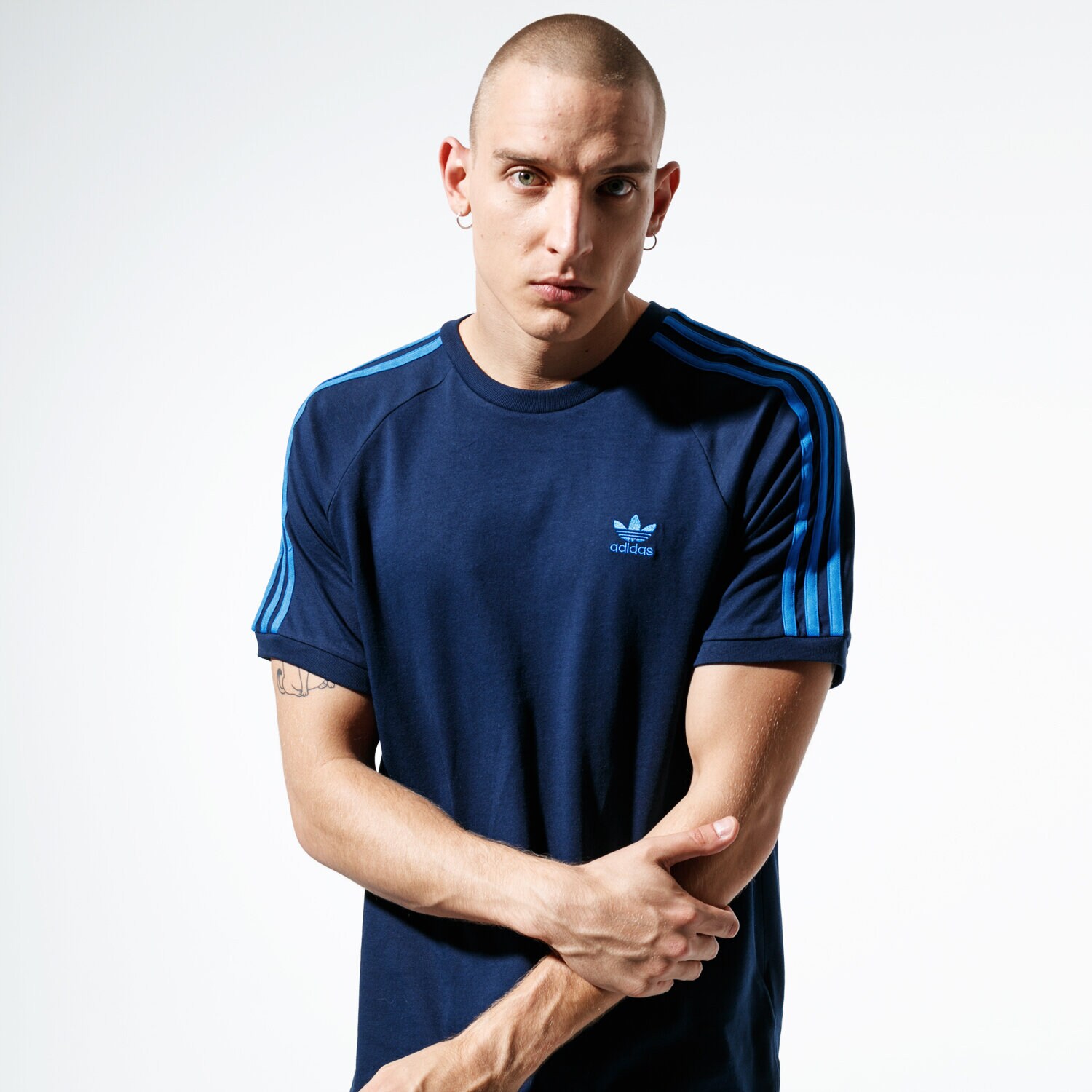 Herren T-Shirt ADIDAS T-SHIRT SS BLC 3-S TEE ED5957 Dunkelblau