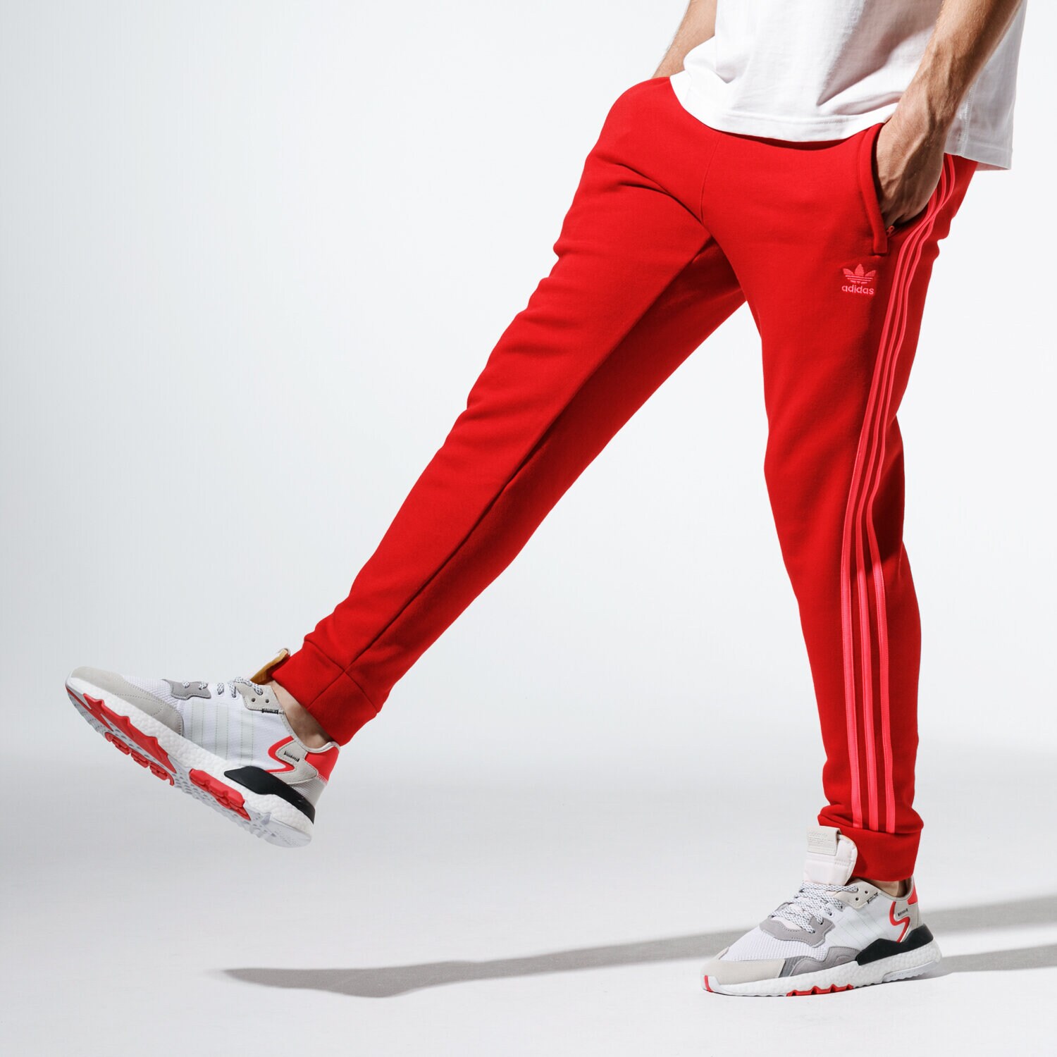Herren Hosen ADIDAS HOSE 3-STRIPES PANT EJ9694 Rot