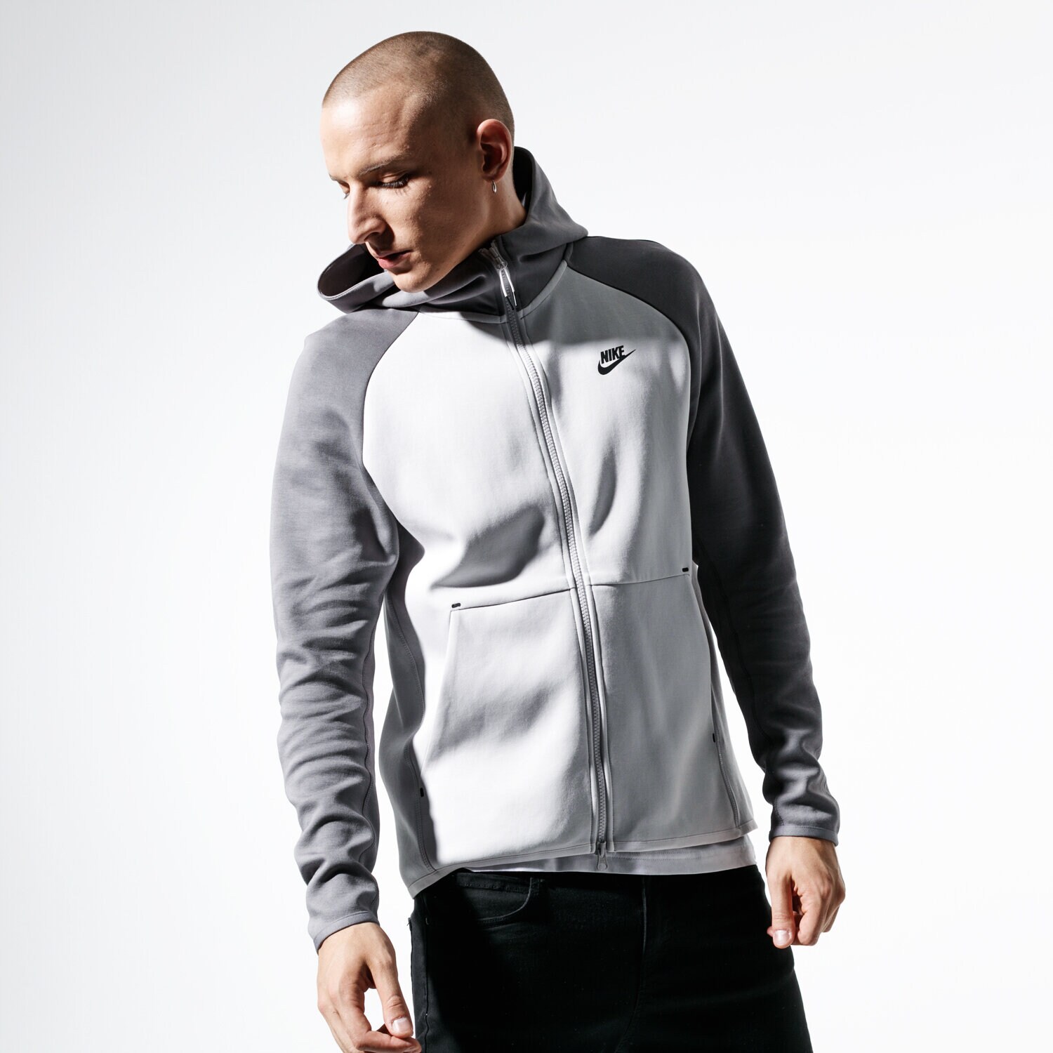 Herren NIKE SWEATSHIRT M NSW TCH FLC HOODIE FZ 928483-078 Grün