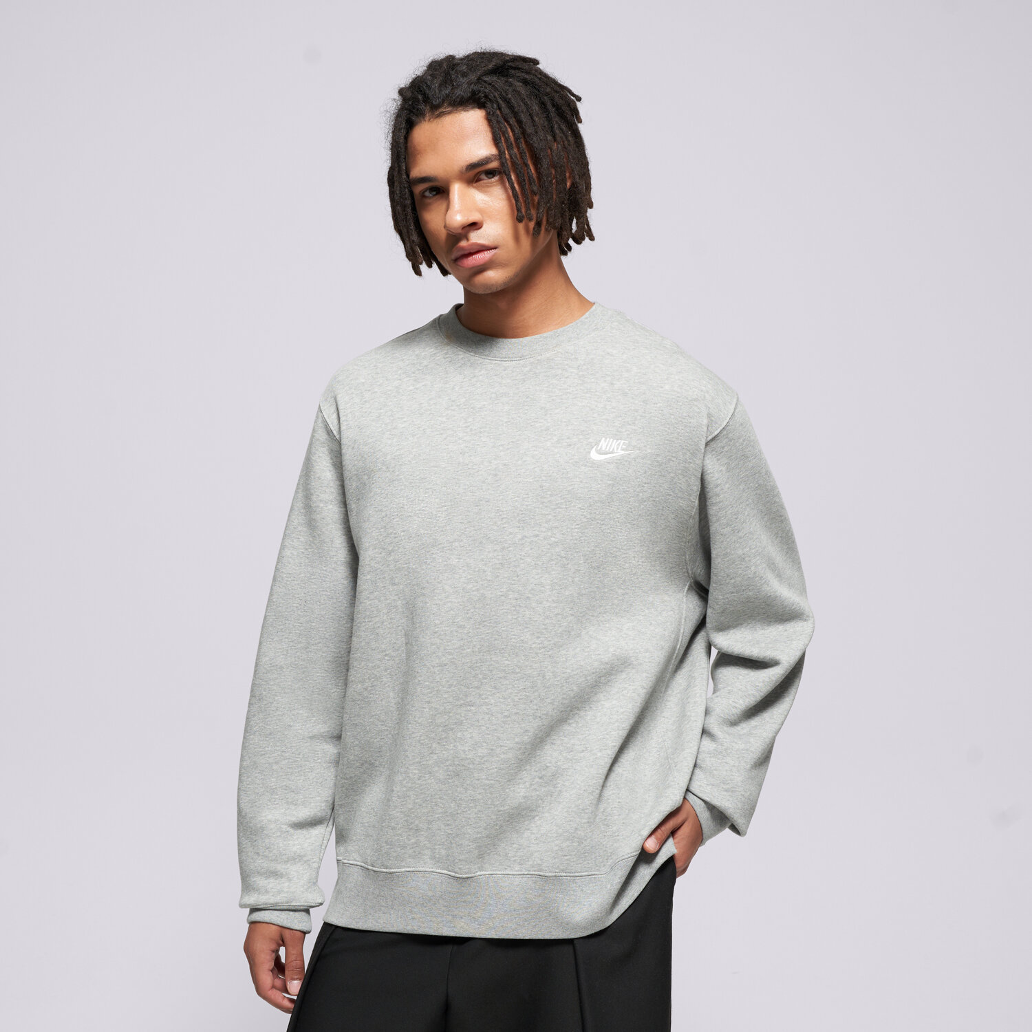 Herren NIKE SWEATSHIRT SPORTSWEAR CLUB FLEECE BV2662-063 Grau