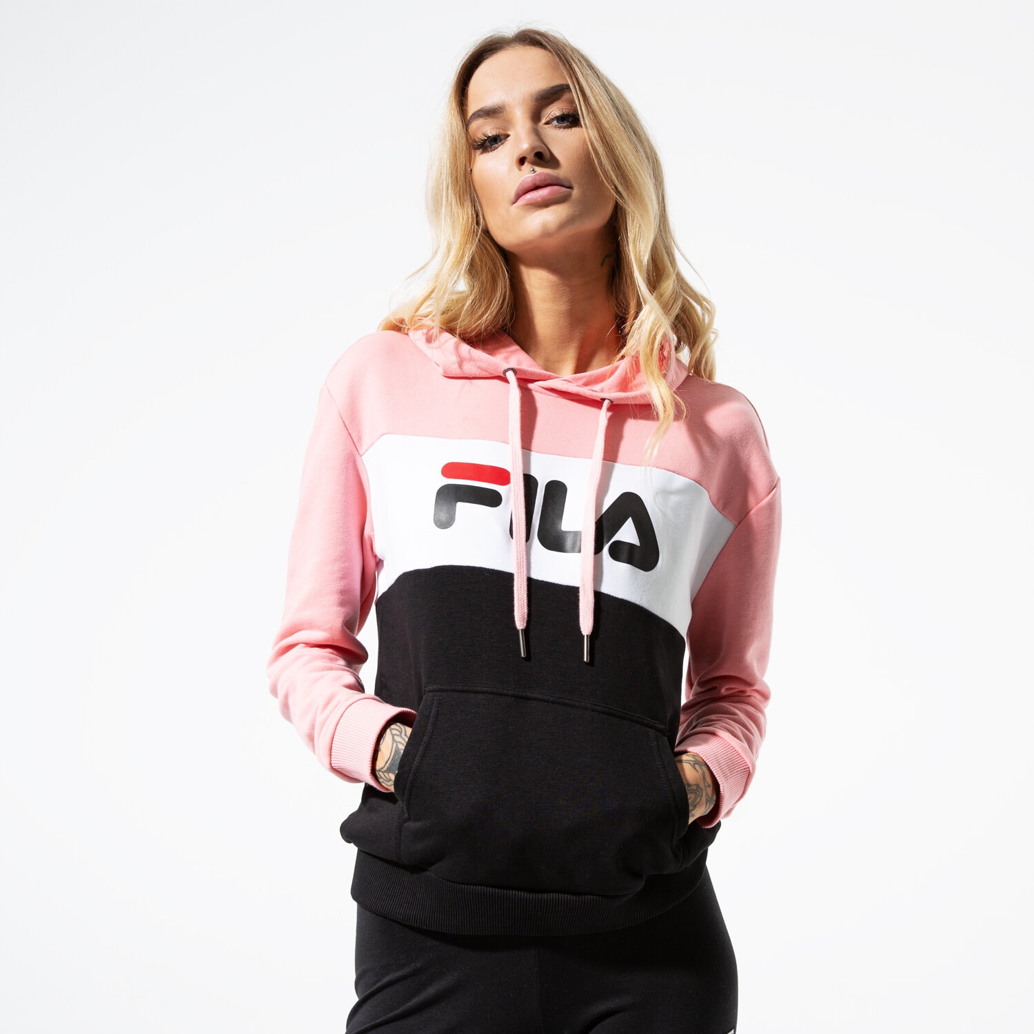 Damen FILA SWEATSHIRT LORI HOODY 687042A209 Rosa