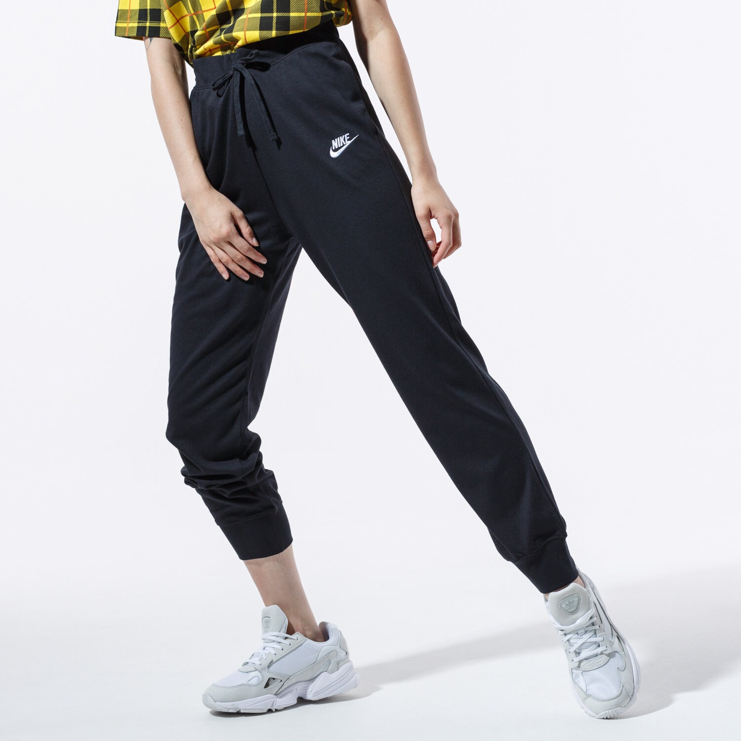 Damen Hosen NIKE HOSE W NSW PANT JRSY AR3758-010 Schwarz