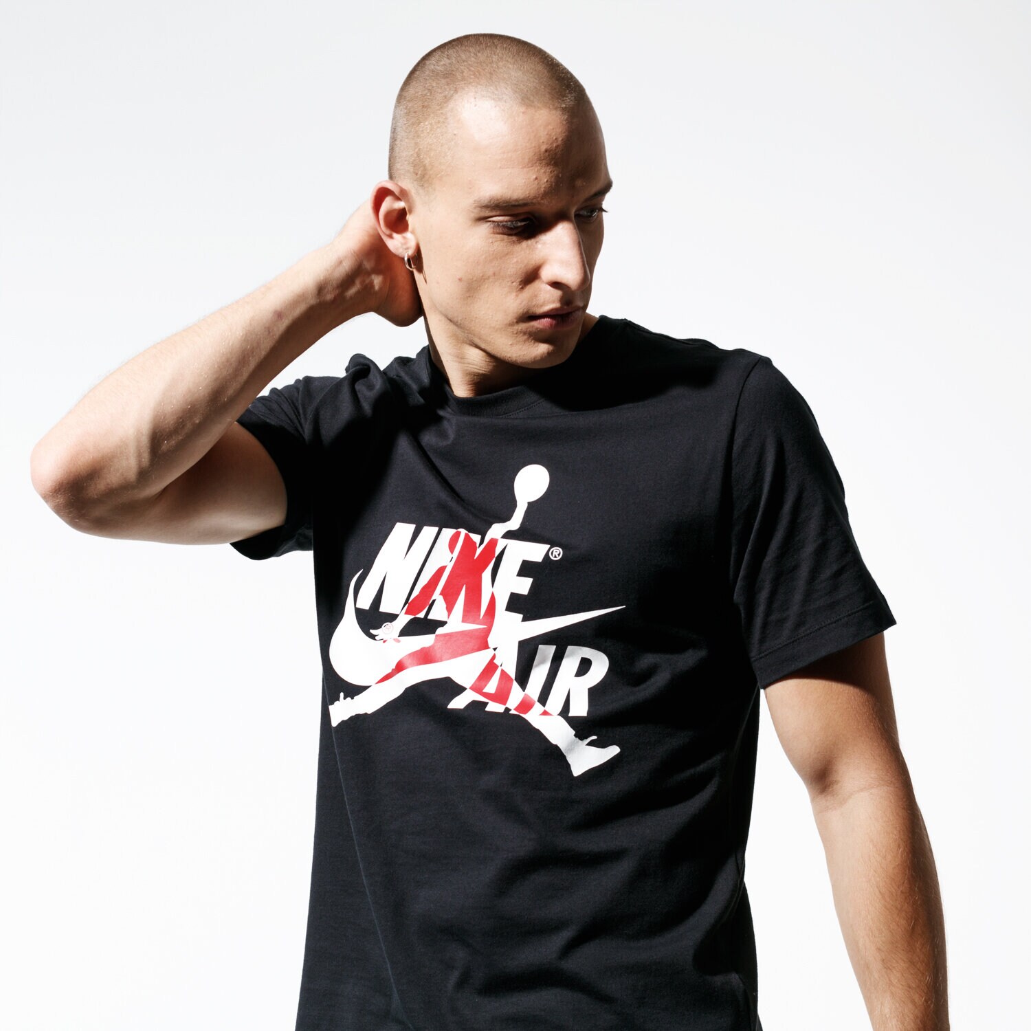 Herren T-Shirt JORDAN T-SHIRT SS M J JM CLASSICS SS CREW BV5905-010 Schwarz