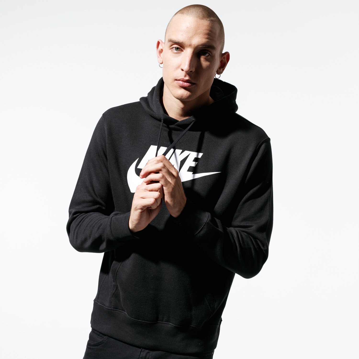 Herren NIKE HOODIE SPORTSWEAR CLUB FLEECE BV2973-010 Schwarz