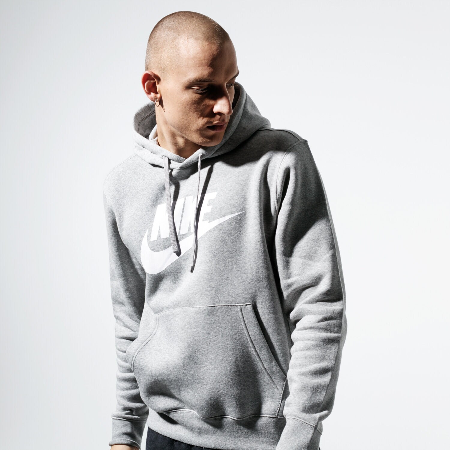 Herren NIKE HOODIE SPORTSWEAR CLUB FLEECE BV2973-063 Grau