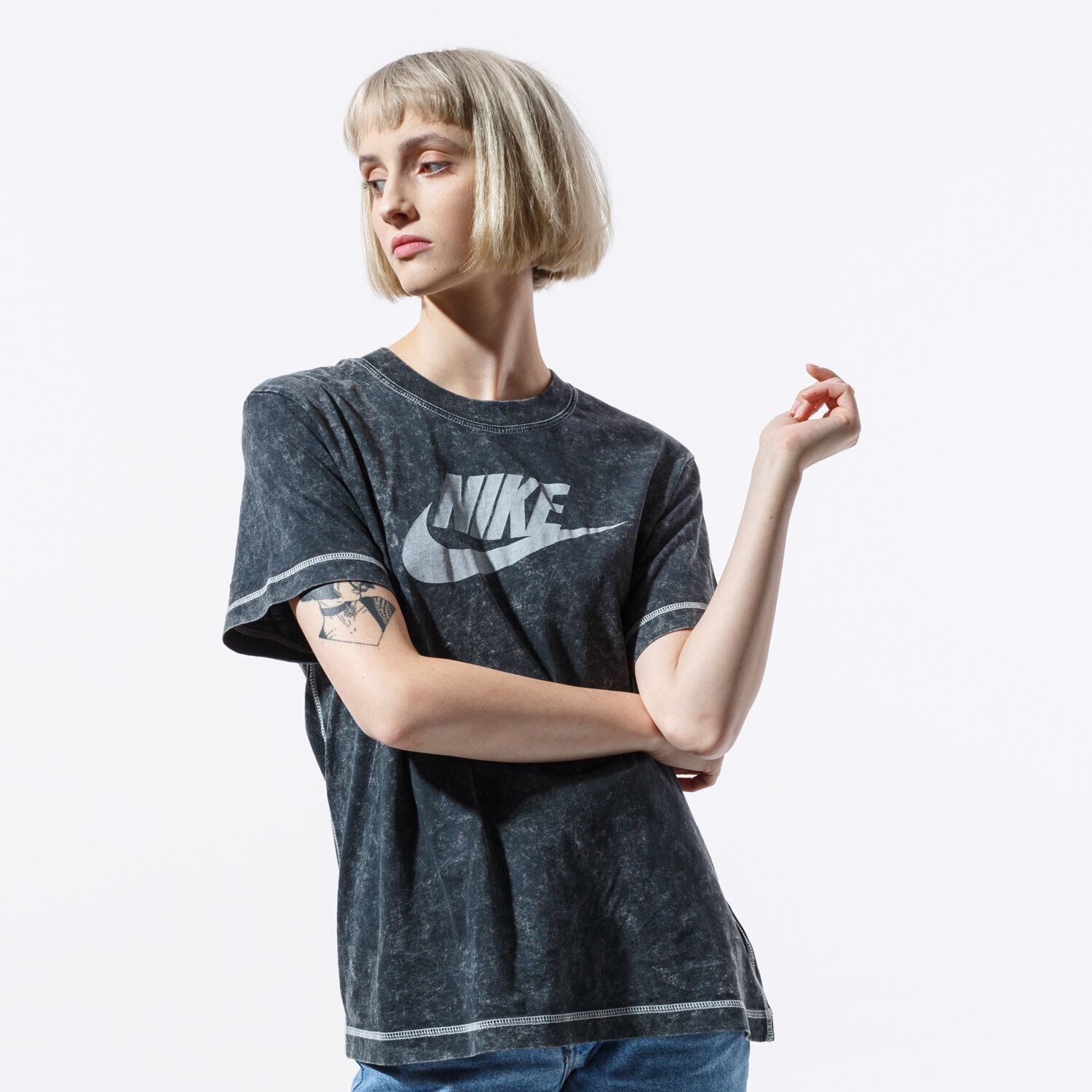 Damen T-Shirt NIKE T-SHIRT SS W NSW SS TOP REBEL CD5788-010 Schwarz