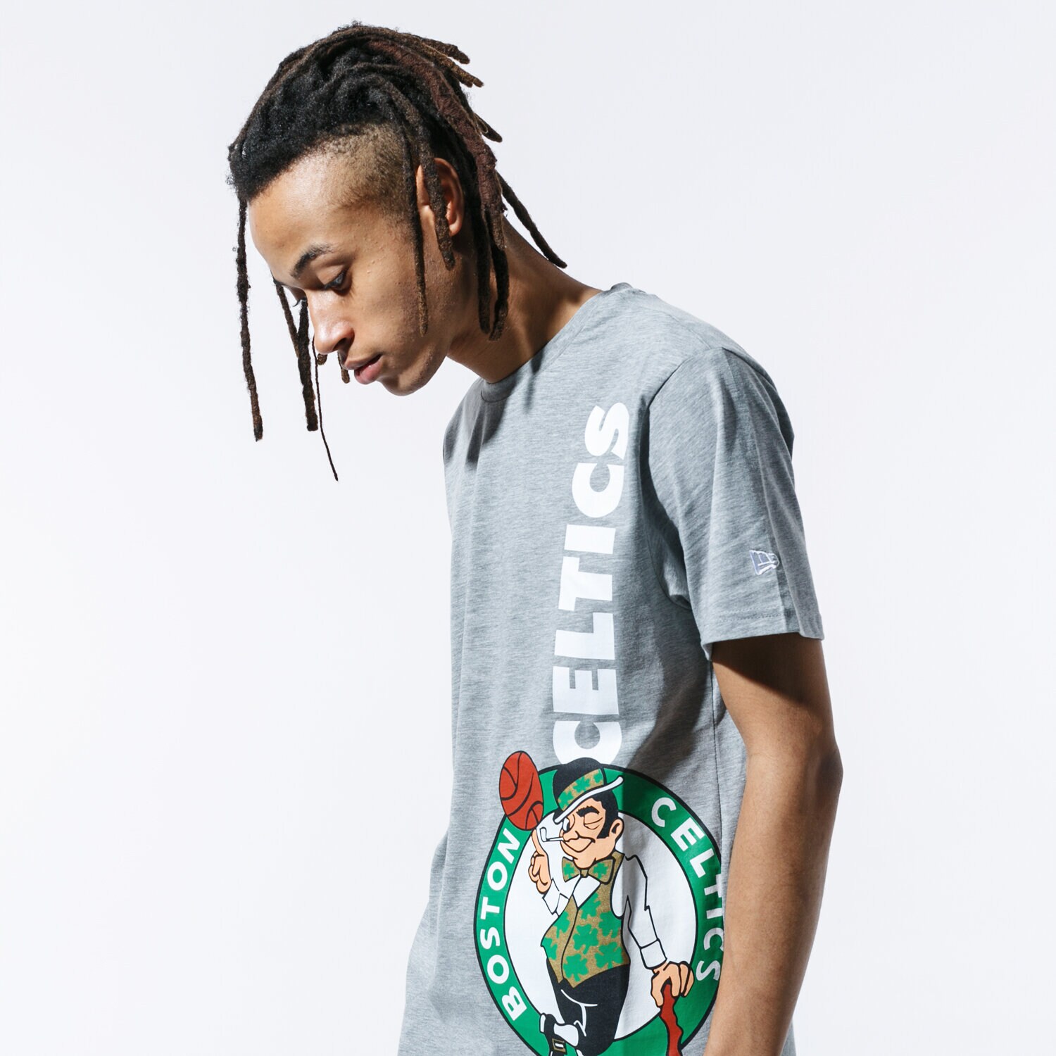 Herren T-Shirt NEW ERA T-SHIRT SS NBA TEAM TEE BOSCEL LGH 12033446 Grau