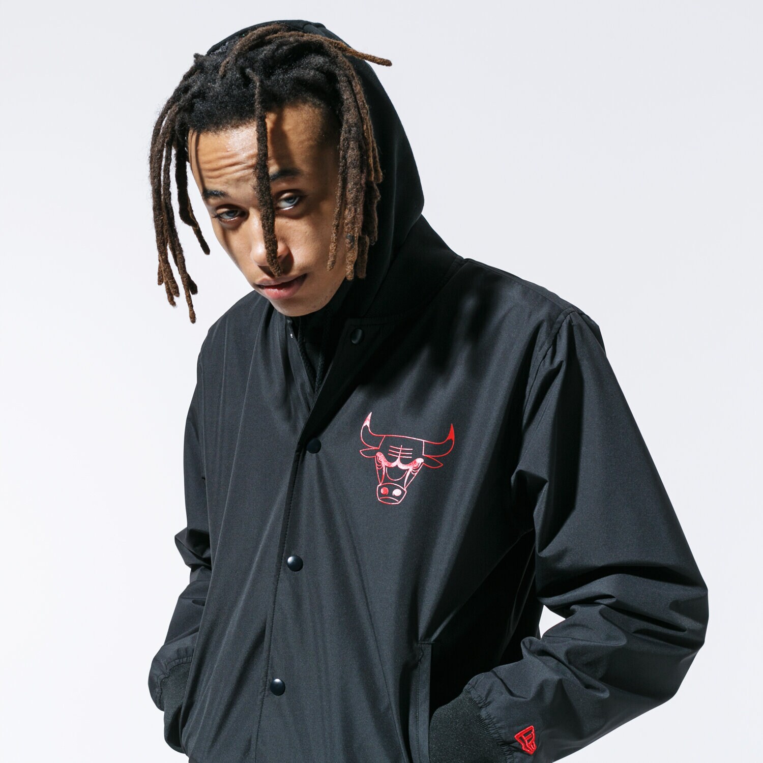 Herren Winterjacke NEW ERA JACKE NBA TEAM LOGO BOMBER CHIBUL BLK 12033447 Schwarz