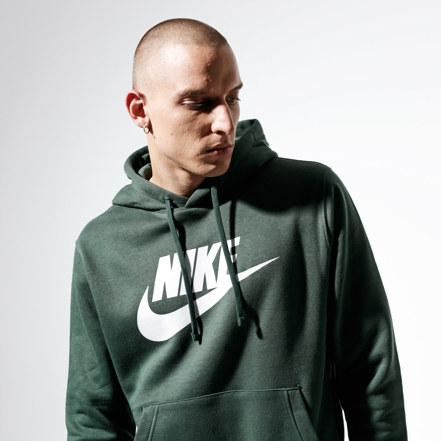 Herren NIKE SWEATSHIRT M NSW CLUB HOODIE PO BB GX BV2973-370 Grün