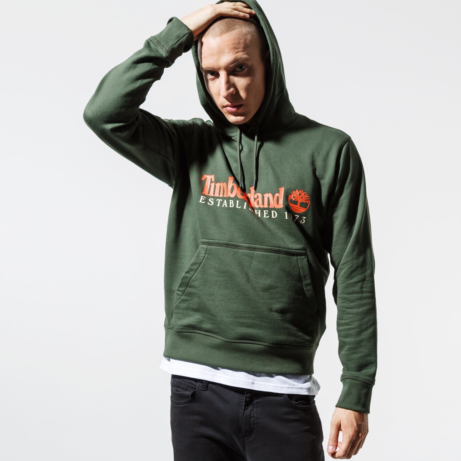 Herren TIMBERLAND SWEATSHIRT ESSENTIAL ESTABLISHED 1973 TB0A1Y2DU311 Grün