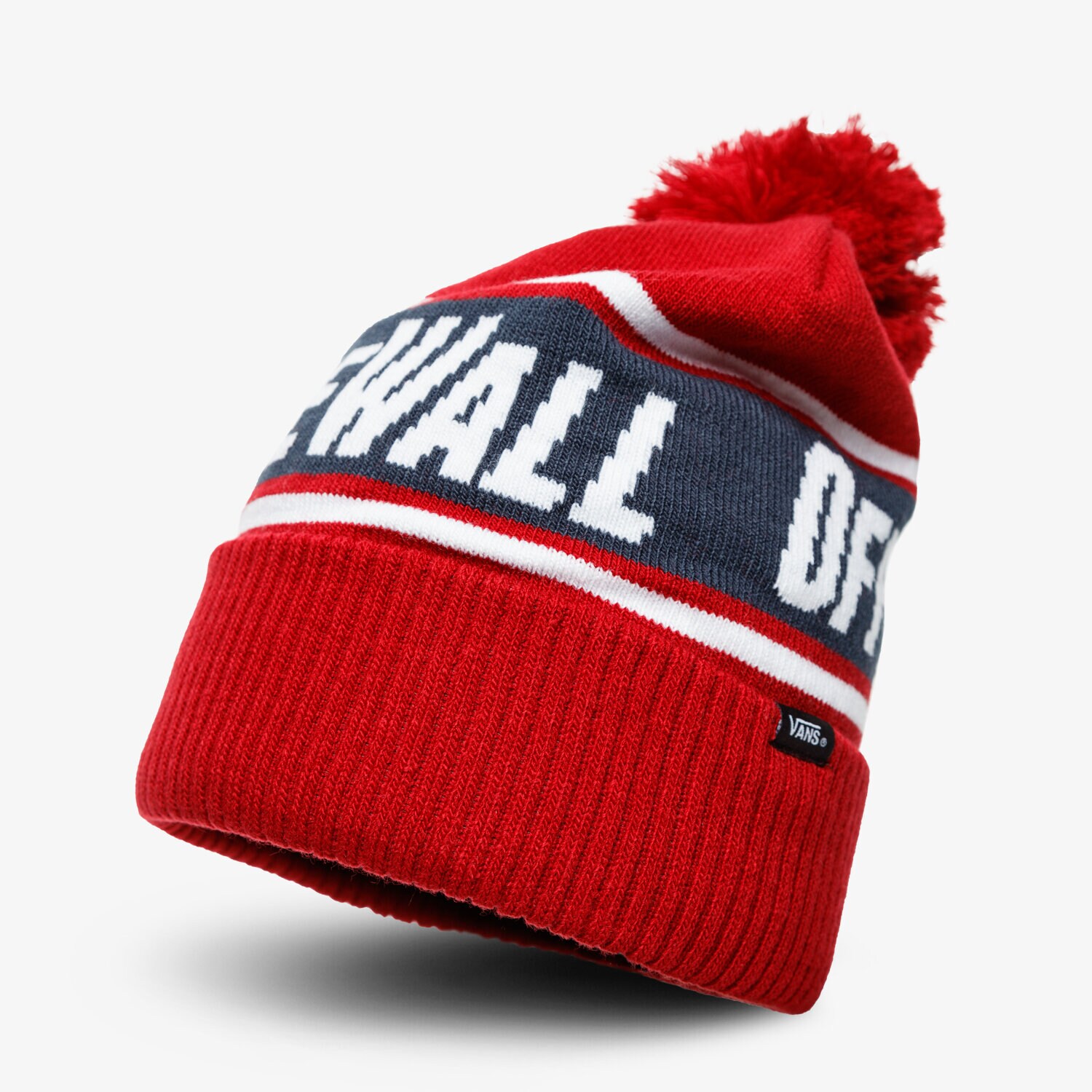 Kinder Mütze VANS MÜTZE WINTER OFF THE WALL POM BEANIE VN0A2YR7TN31 Rot