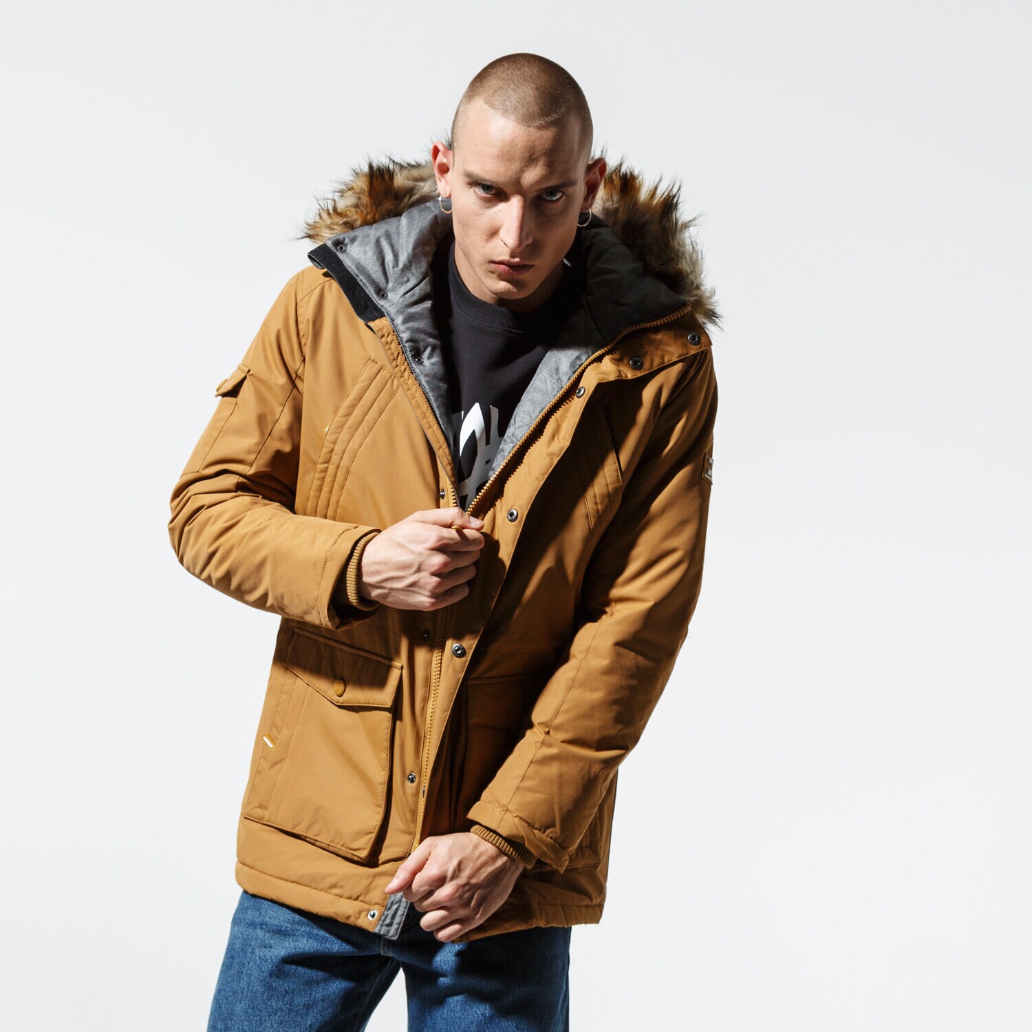 Herren Winterjacke CONFRONT JACKE HATTARD CFV39KUM01002 Braun