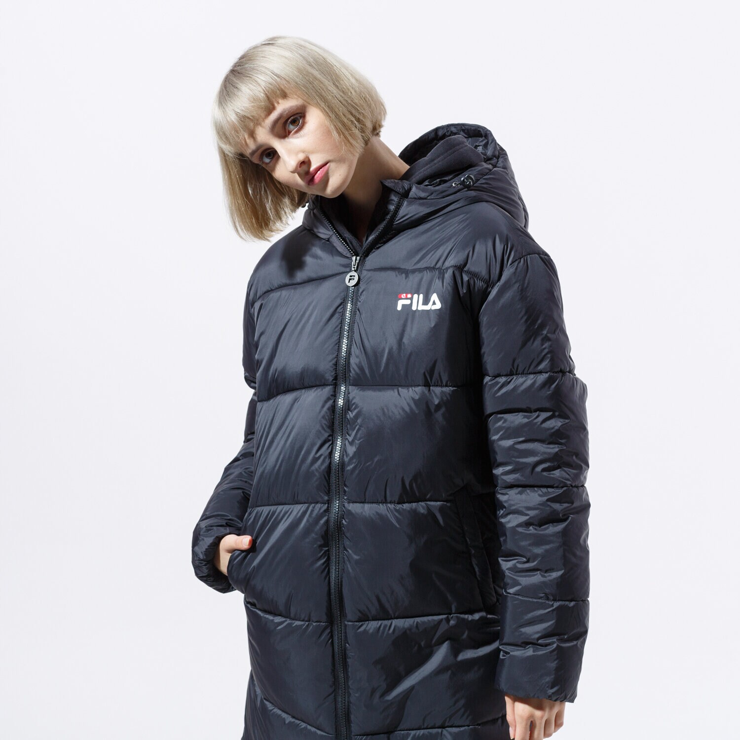 Damen Winterjacke FILA JACKE BRONWEN PUFF HOOD JACKET 687219002 Schwarz