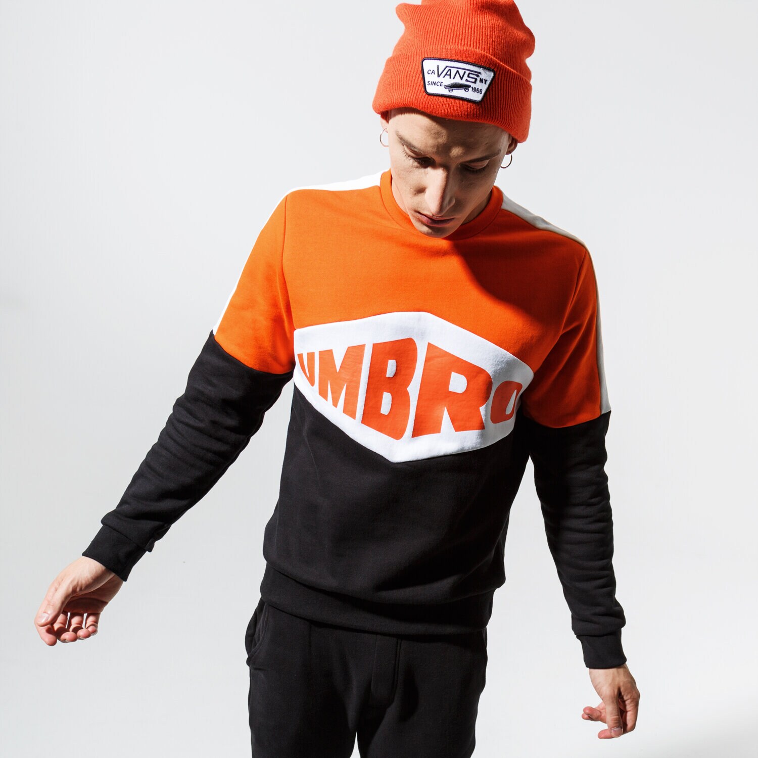 Herren UMBRO SWEATSHIRT CLASSIC SWEATSHIRT UL39BLM85001 Schwarz