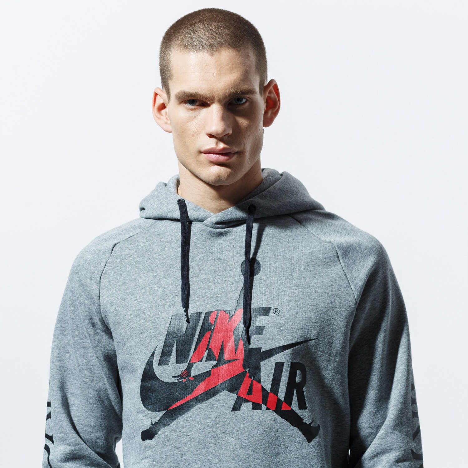 Herren JORDAN SWEATSHIRT M J JUMPMAN CLASSICS PO BV6010-091 Grau
