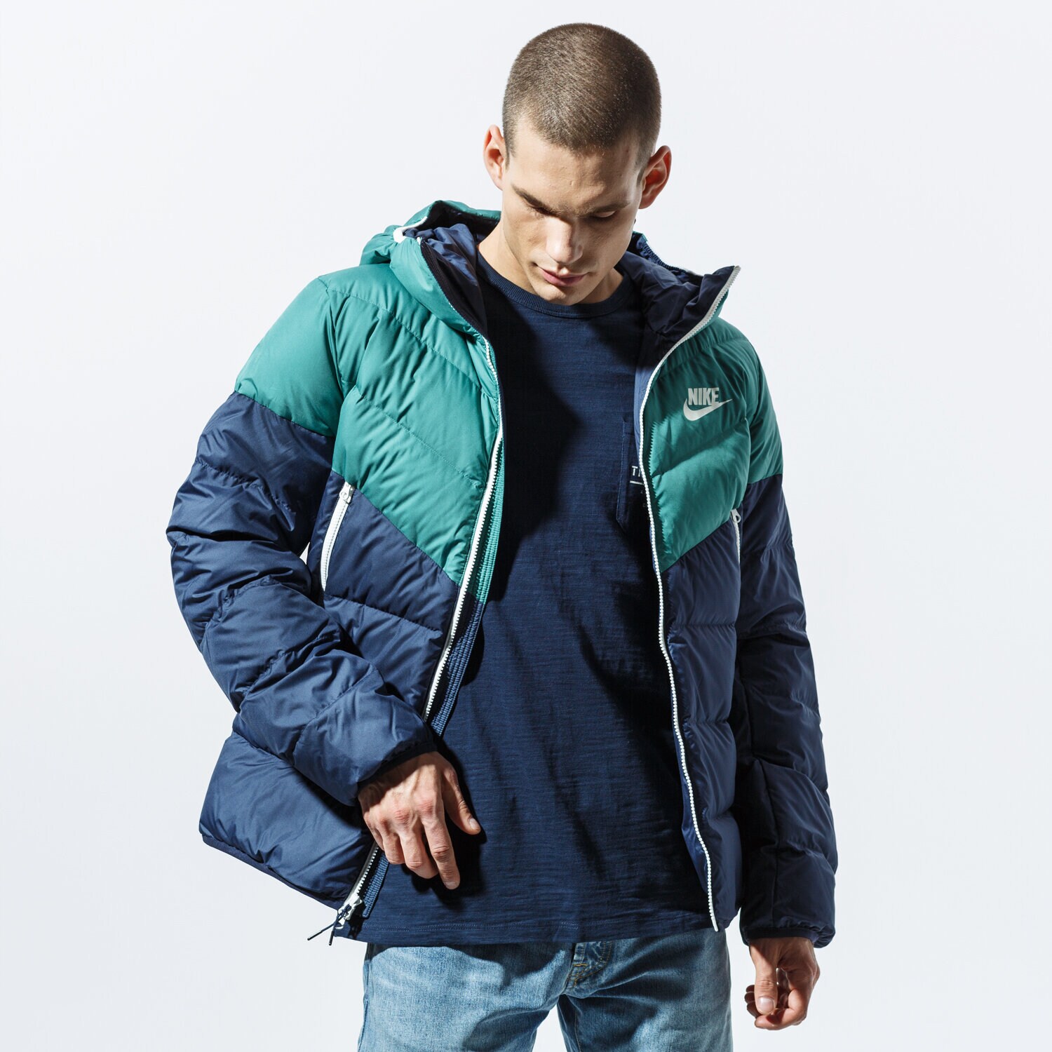 NIKE JACKE M NSW DWN FILL WR JKT HD Grun 928833 362 Sizeer