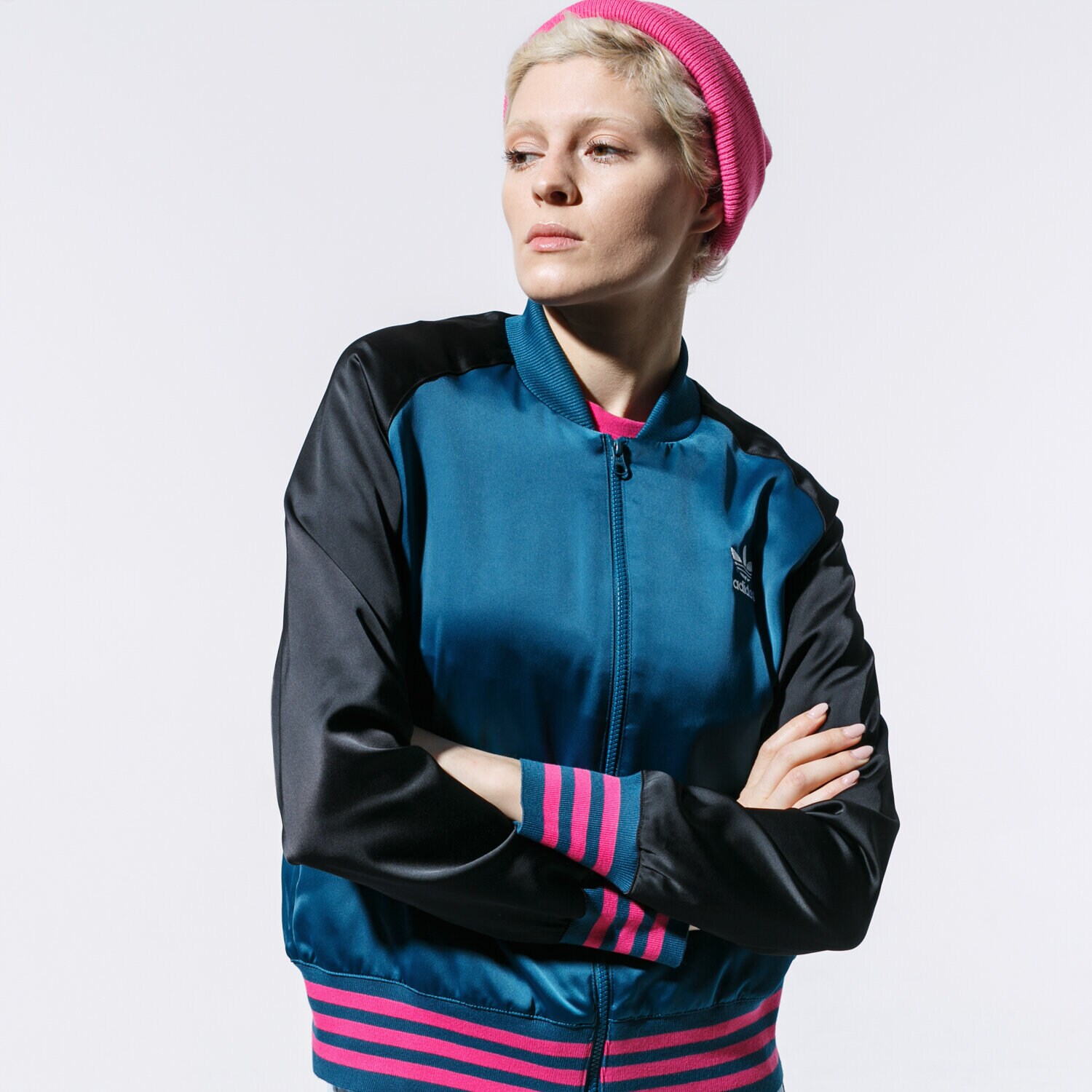 Damen Winterjacke ADIDAS JACKE SATIN BOMBER TT ED4764 Multicolor