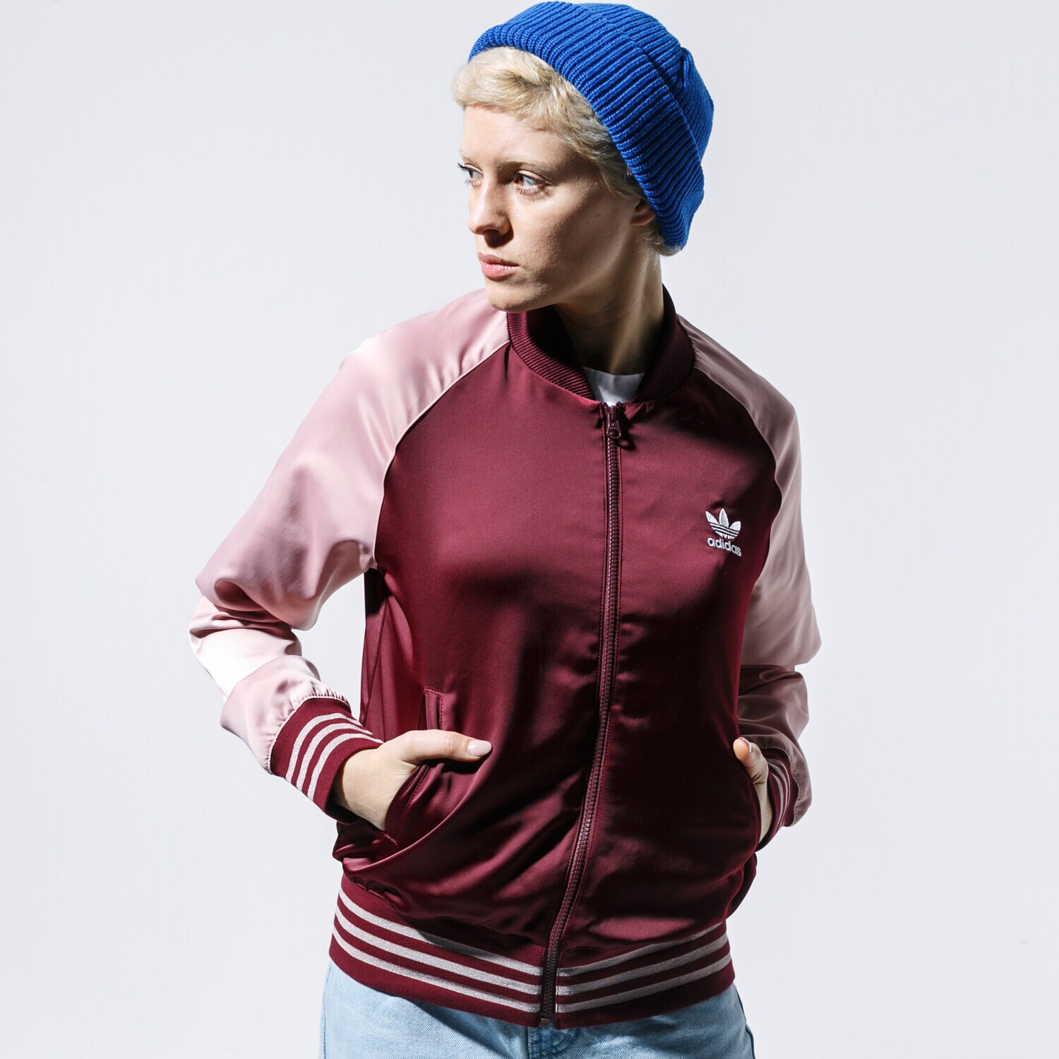 Damen Winterjacke ADIDAS JACKE SATIN BOMBER TT ED4787 Multicolor