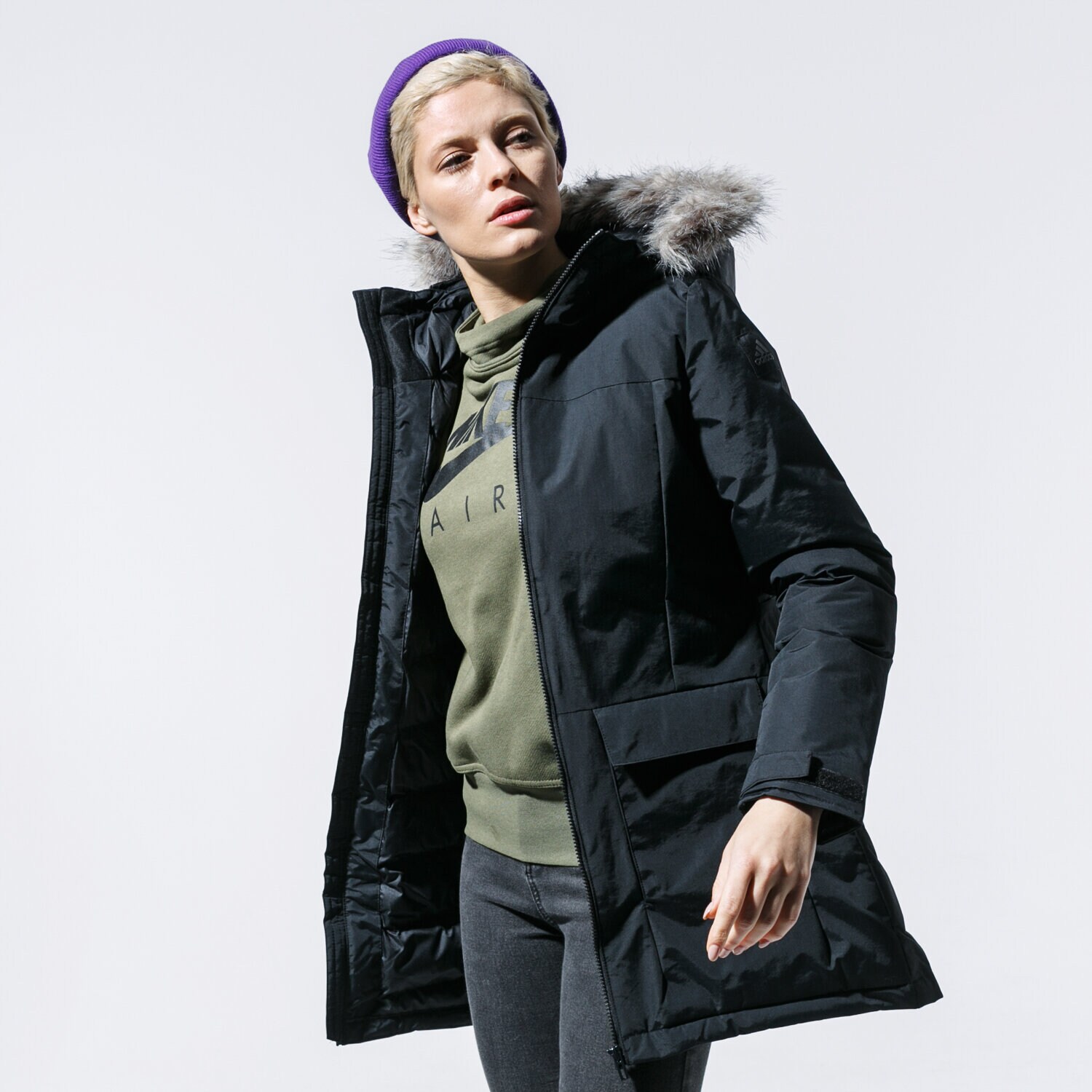 Damen Winterjacke ADIDAS JACKE W XPLORIC PARKA BQ6803 Schwarz