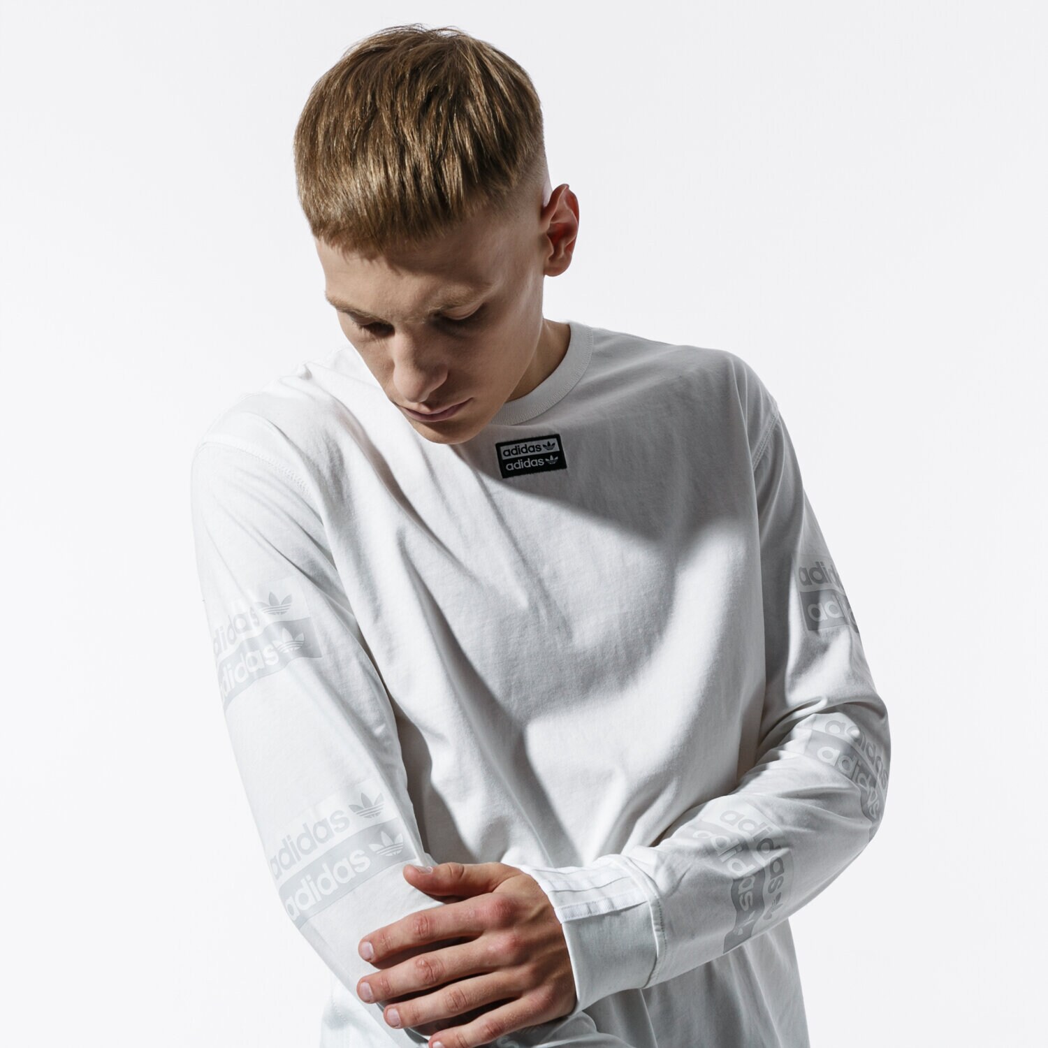 Herren ADIDAS SWEATSHIRT VOCAL D LS ED7200 Weiß