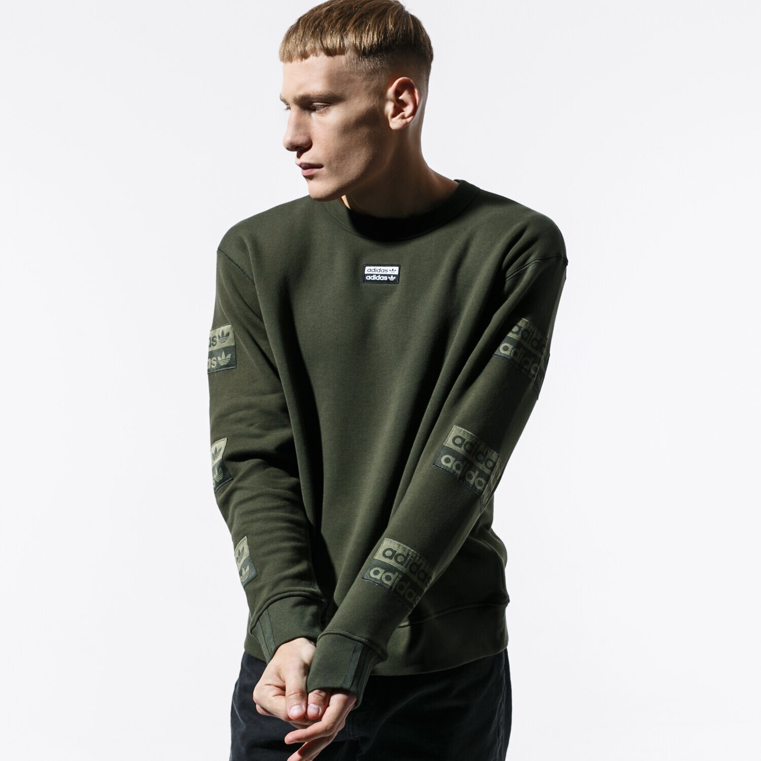 Herren ADIDAS SWEATSHIRT VOCAL D CREW ED7203 Khaki