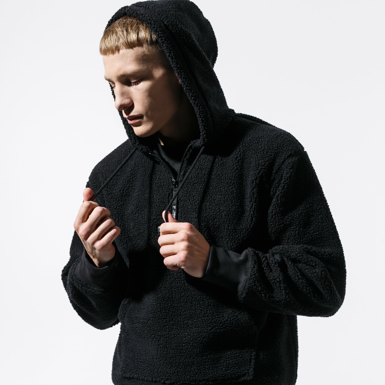 Herren TIMBERLAND SWEATSHIRT SHERPA FLEECE HOODY TB0A1YN40011 Schwarz