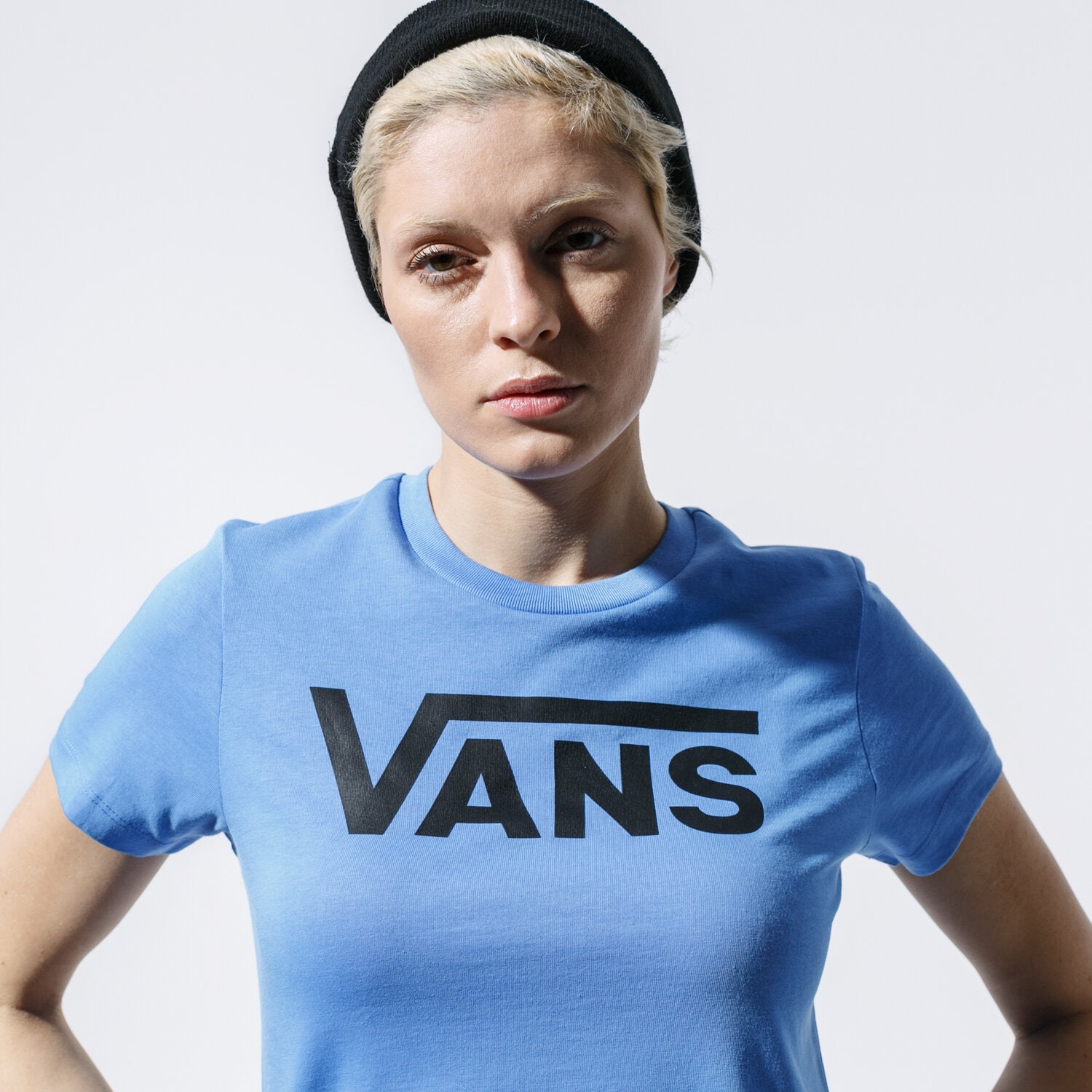 Damen T-Shirt VANS T-SHIRT FLYING V CREW TEE VN0A3UP4ULT1 Blau