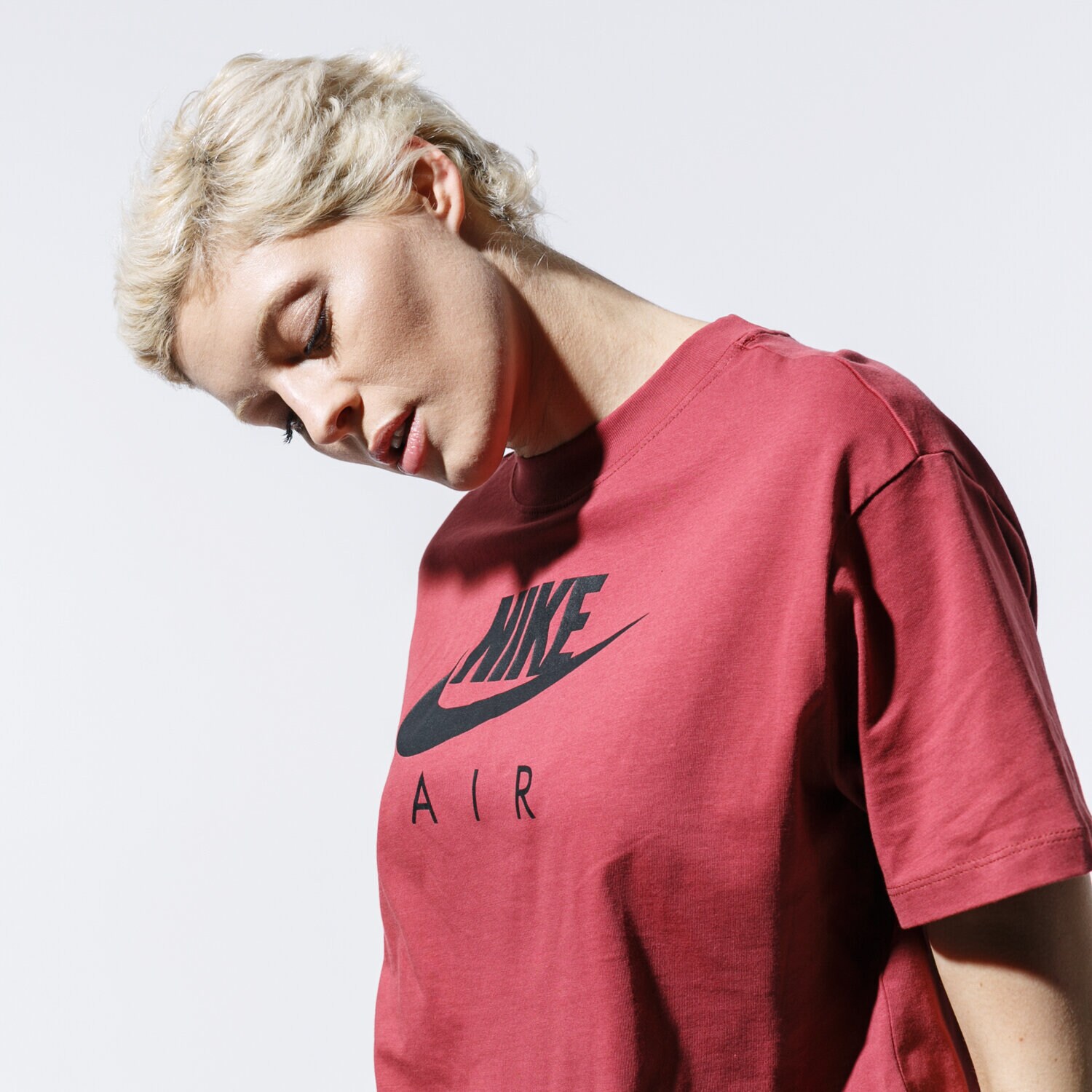 Damen T-Shirt NIKE T-SHIRT W NSW AIR TOP SS BV4777-661 Dunkelrot