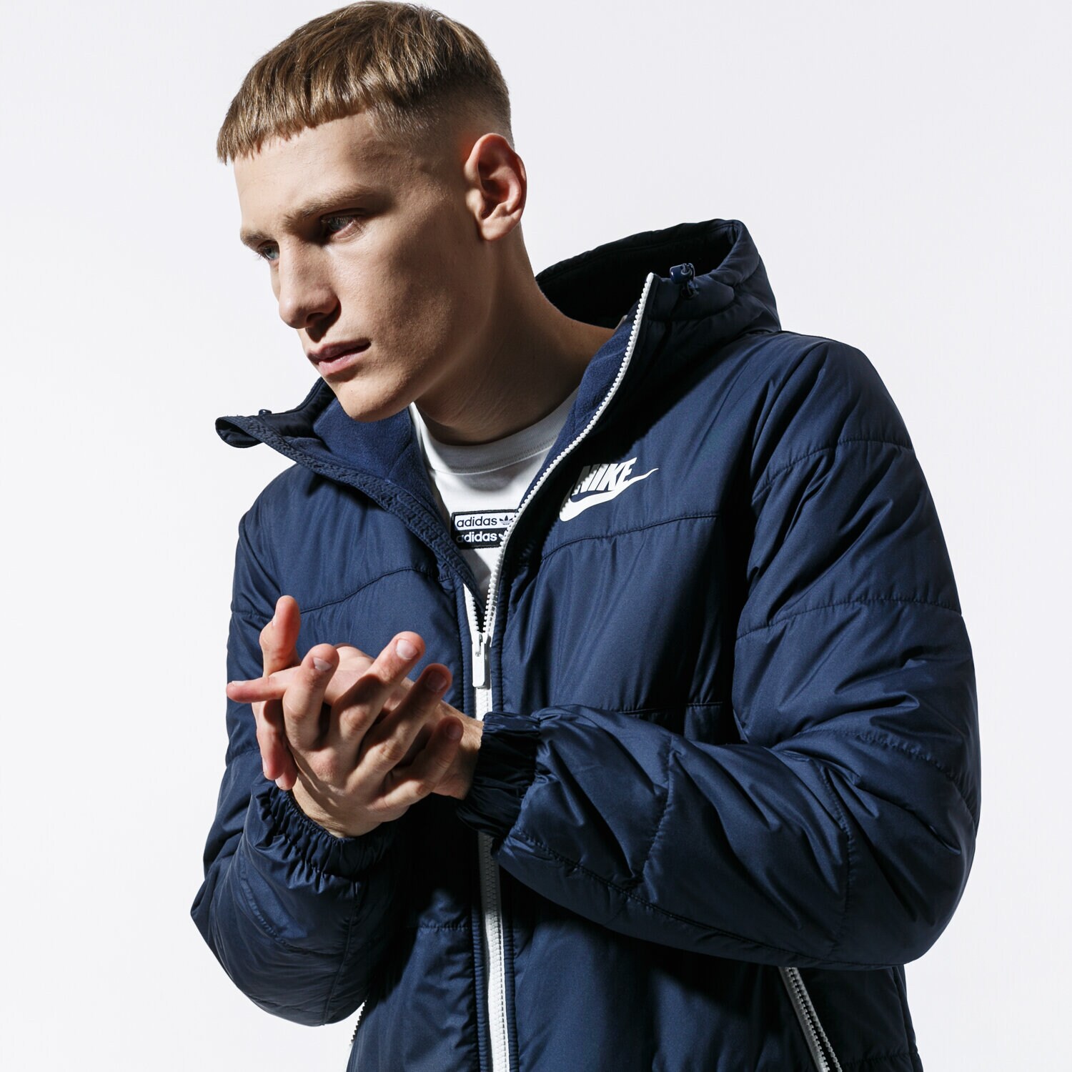 Herren Winterjacke NIKE JACKE WINTER M NSW SYN FILL JKT HD FZ BV4683-452 Dunkelblau