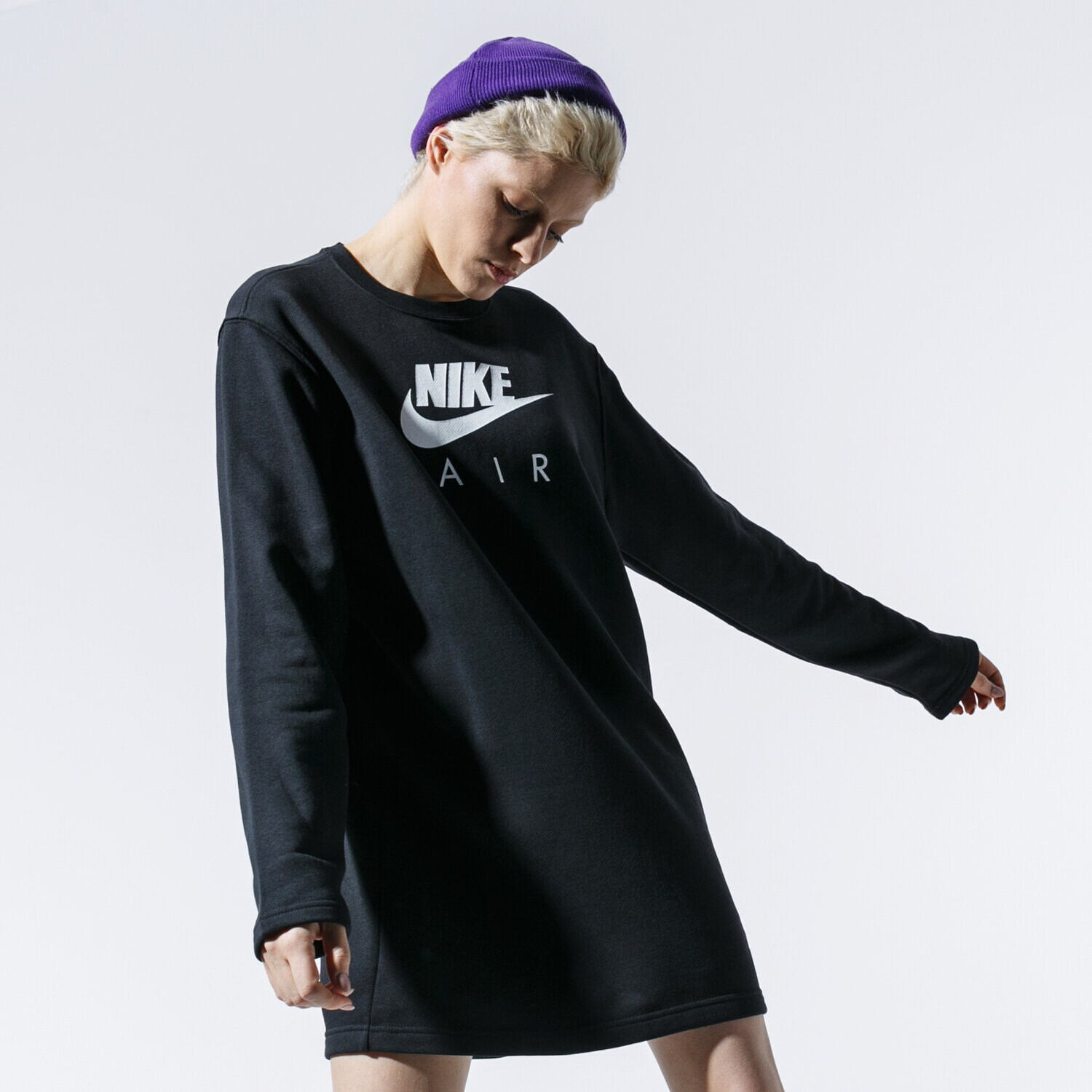 Damen NIKE SWEATSHIRT W NSW AIR CREW TRAININGSANZUGS BB FLC BV5134-010 Schwarz