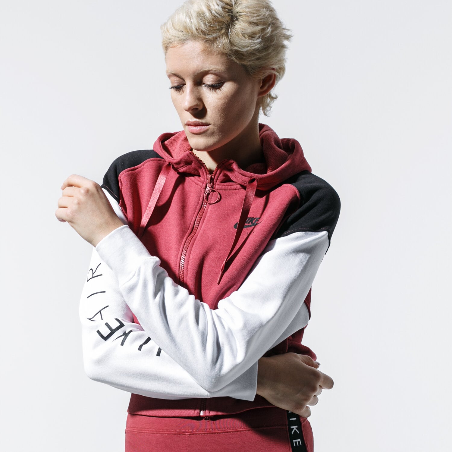 Damen NIKE HOODIE W NSW AIR HOODIE FZ BB BV4771-661 Dunkelrot