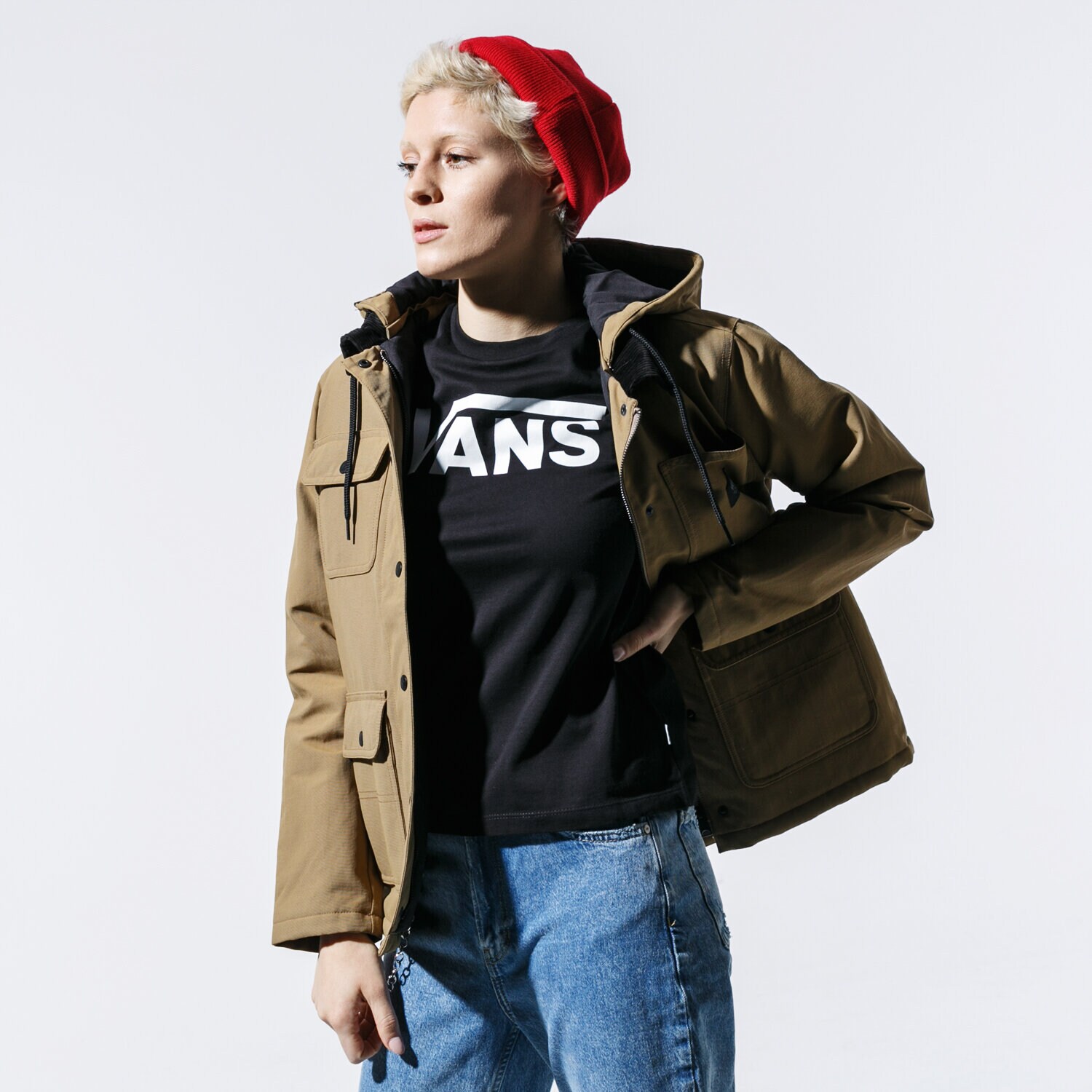 Damen Winterjacke VANS JACKE DRILL CHORE COAT MTE WMN VN0A4BFADZ91 Beige