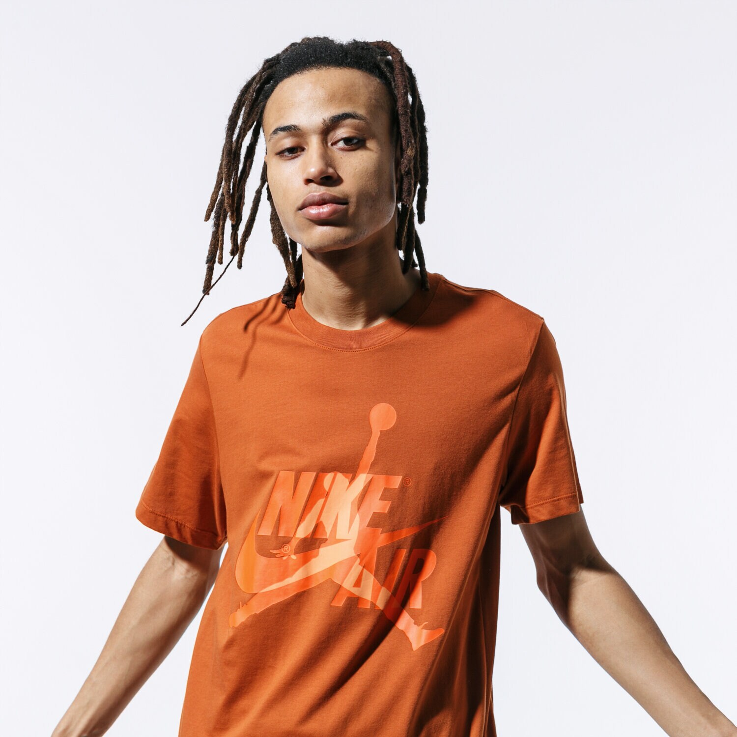 Herren T-Shirt JORDAN T-SHIRT M J JM CLASSICS SS CREW BV5905-246 Orange