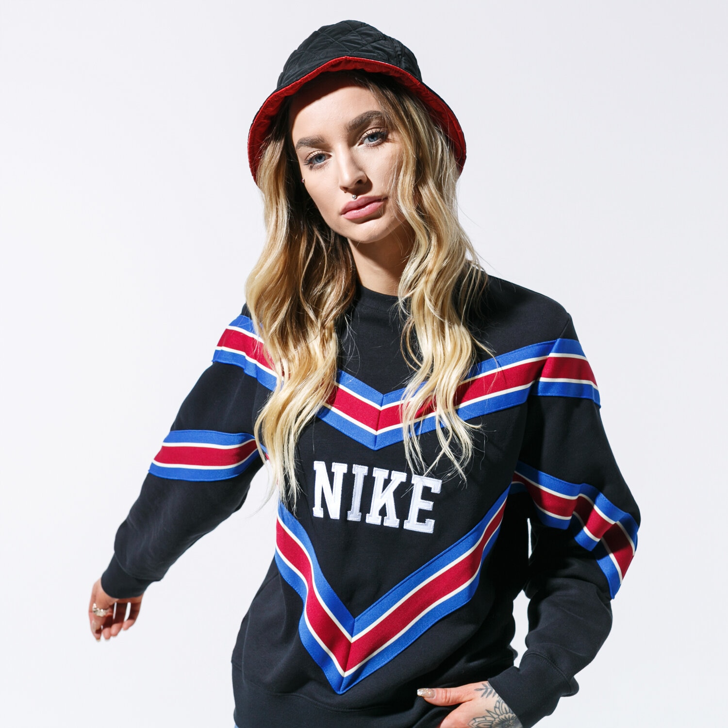 Damen NIKE SWEATSHIRT W NSW NSP CREW FLC BV2920-010 Schwarz