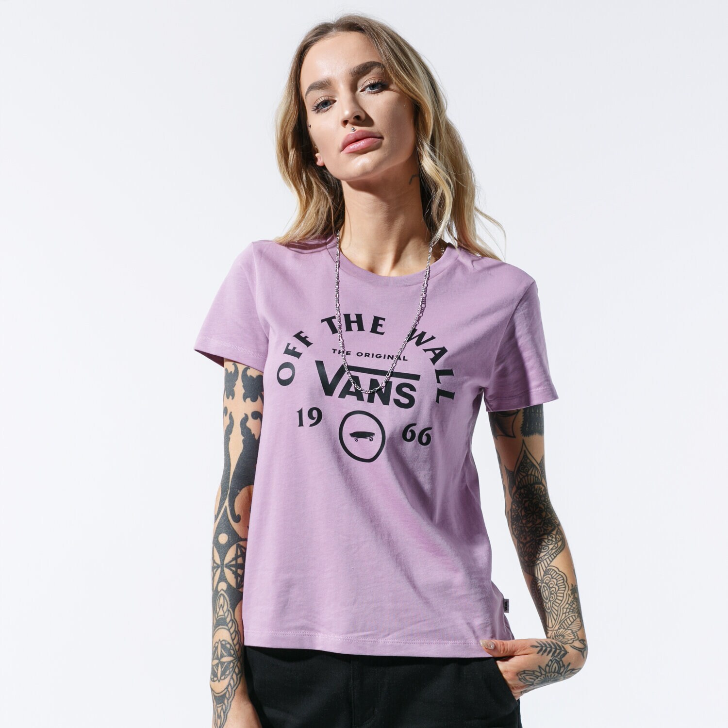 Damen T-Shirt VANS T-SHIRT ATTENDANCE CREW TEE VN0A47WQZUS1 Rosa