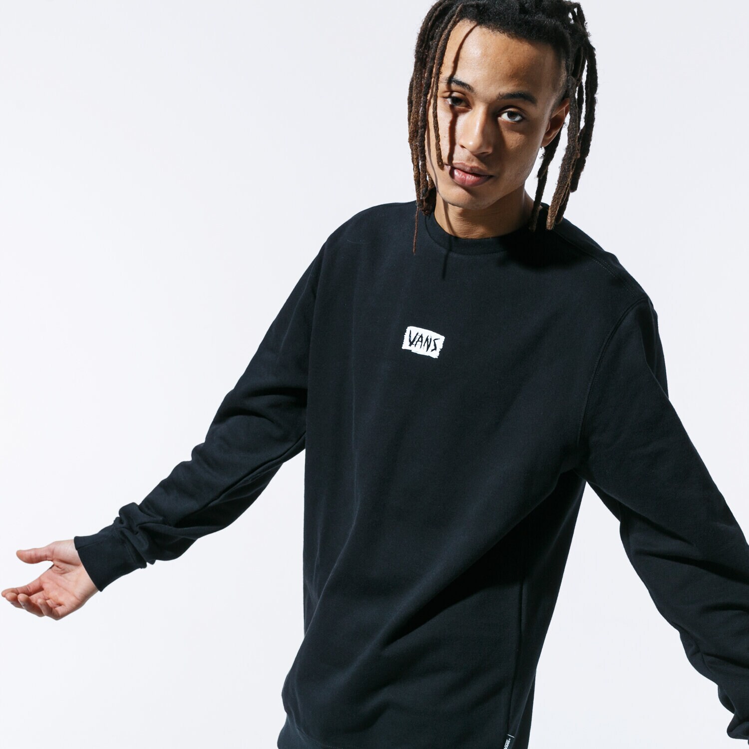 Herren VANS SWEATSHIRT SCRATCHED CREW VN0A49JIBLK1 Schwarz
