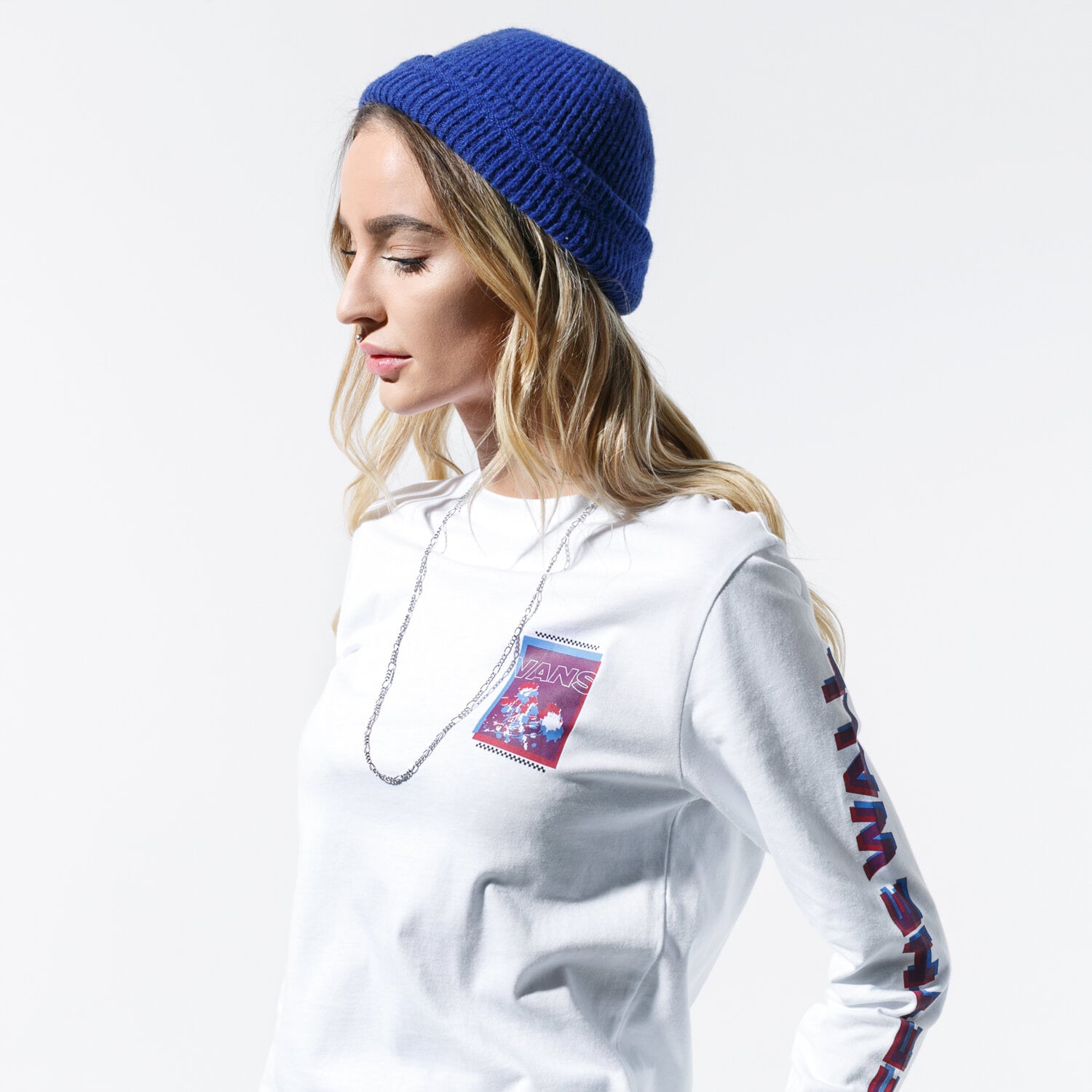 Damen T-Shirt VANS T-SHIRT DOUBLER VN0A4BE6WHT1 Weiß