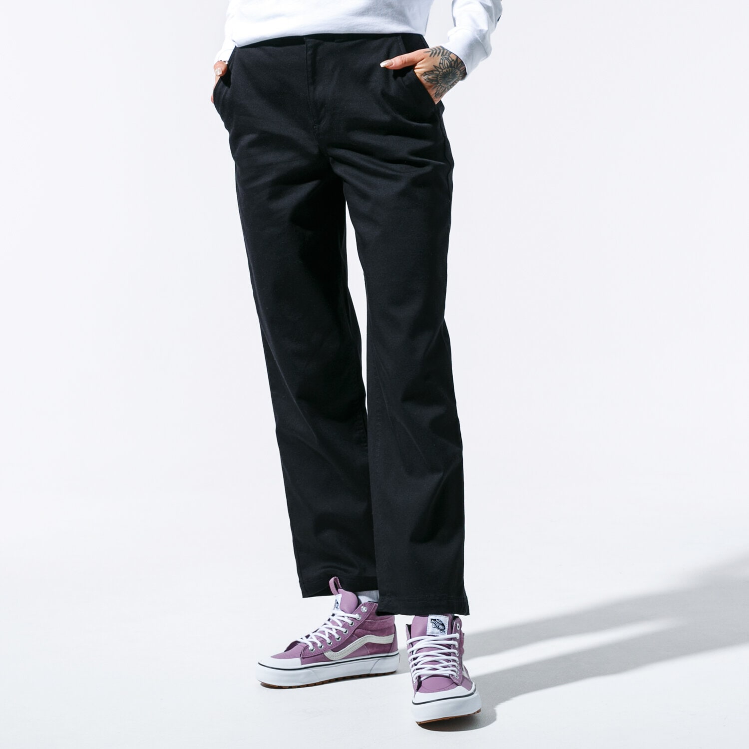 Damen Hosen VANS HOSE WM AUTHENTIC CHINO WMN BLACK VN0A47SEBLK1 Schwarz