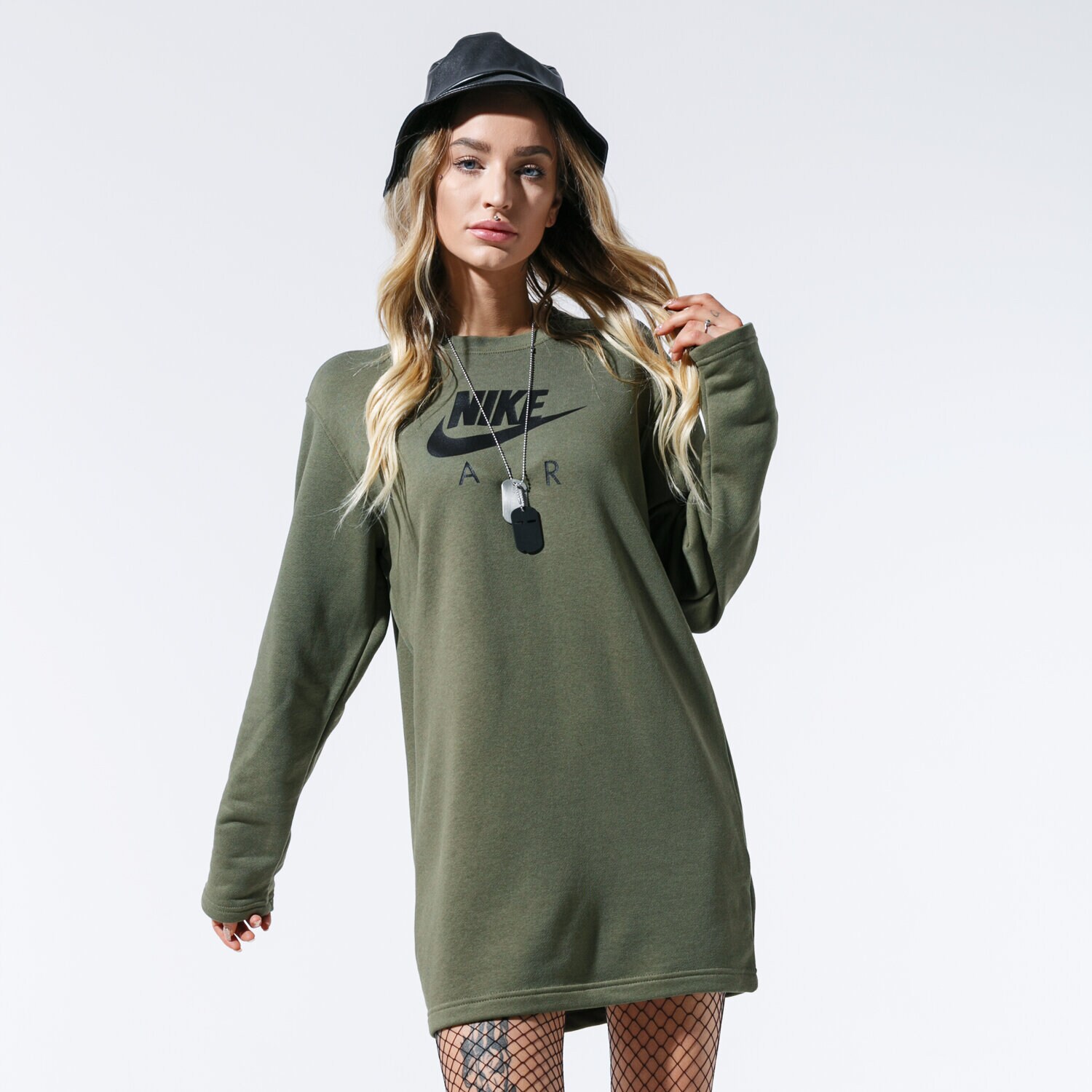 Damen NIKE SWEATSHIRT W NSW AIR CREW TRAININGSANZUGS BB FLC BV5134-222 Khaki