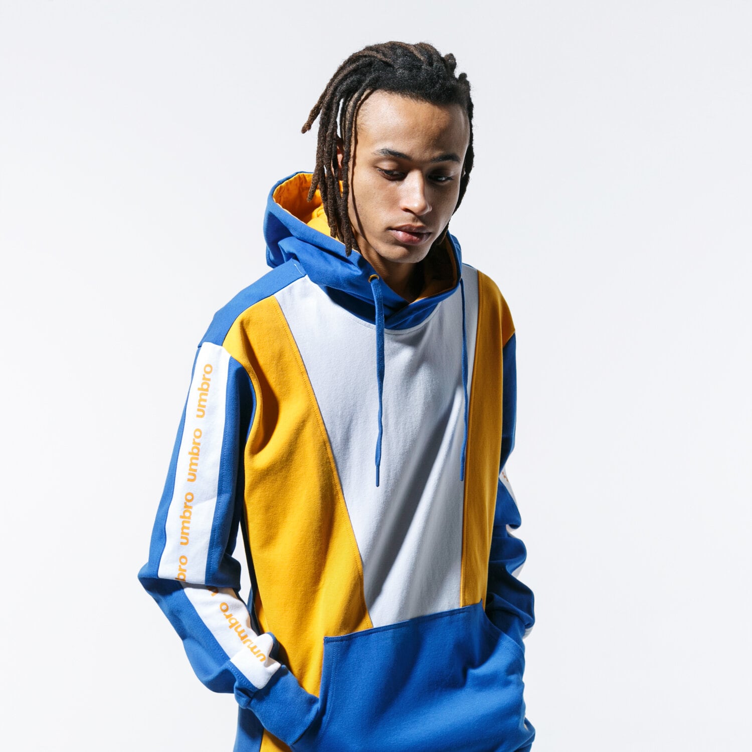 Herren UMBRO HOODIE RETRO HOODY YLW/WHT/BLU UL39BLM81001 Gelb