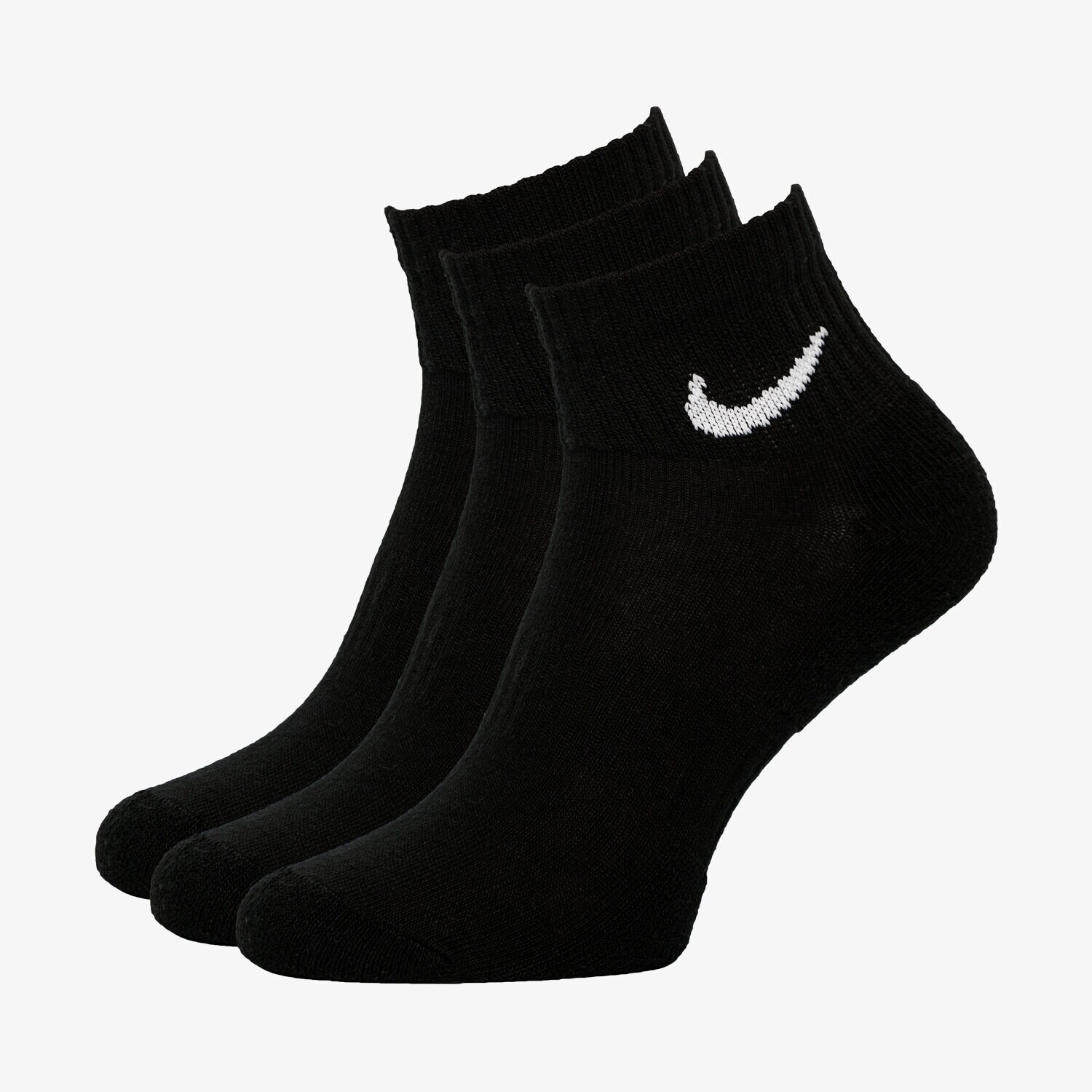 Damen Socken NIKE SOCKEN 3 PACK CUSHIONED QUARTER SX7667-010 Schwarz