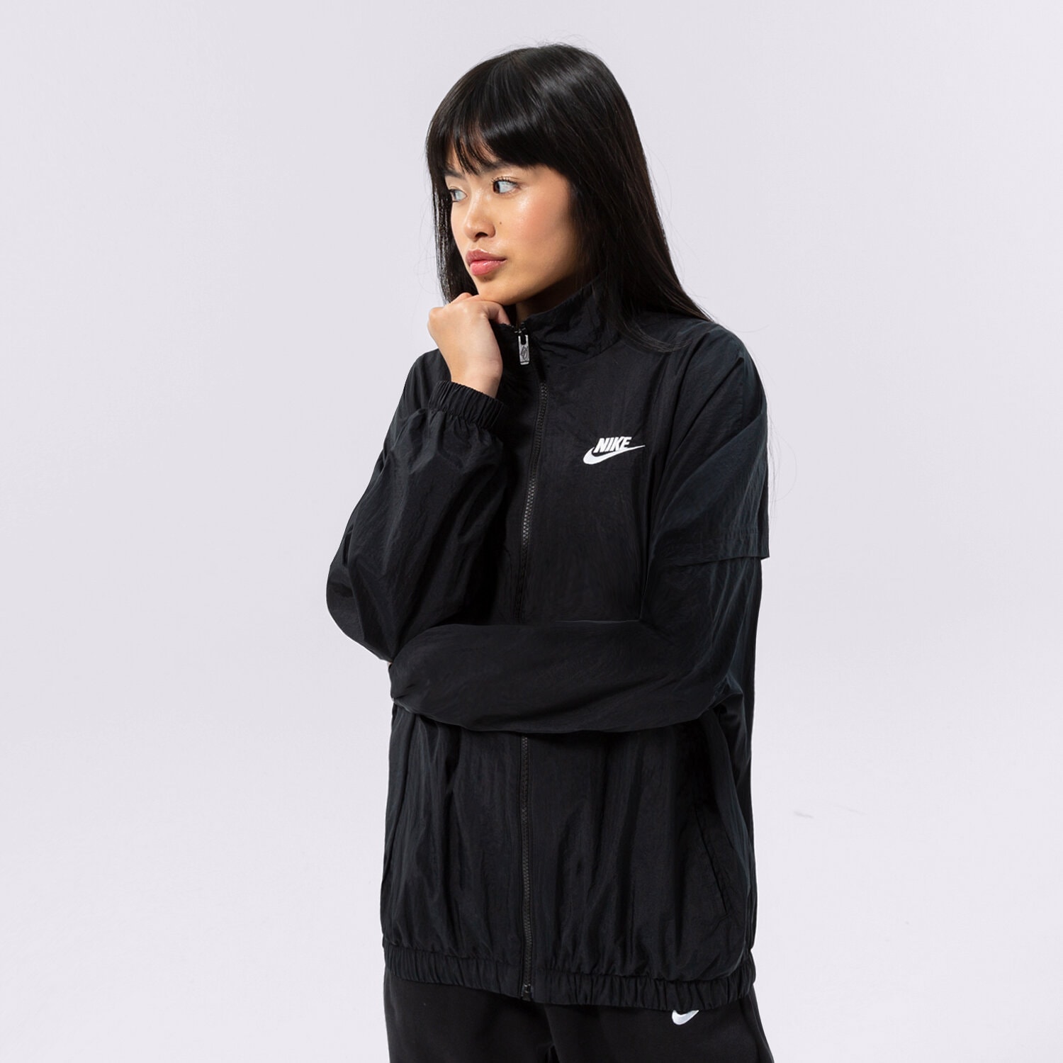 Damen Übergangsjacke NIKE JACKE W NSW ESSNTL WR WVN JKT DM6185-010 Schwarz