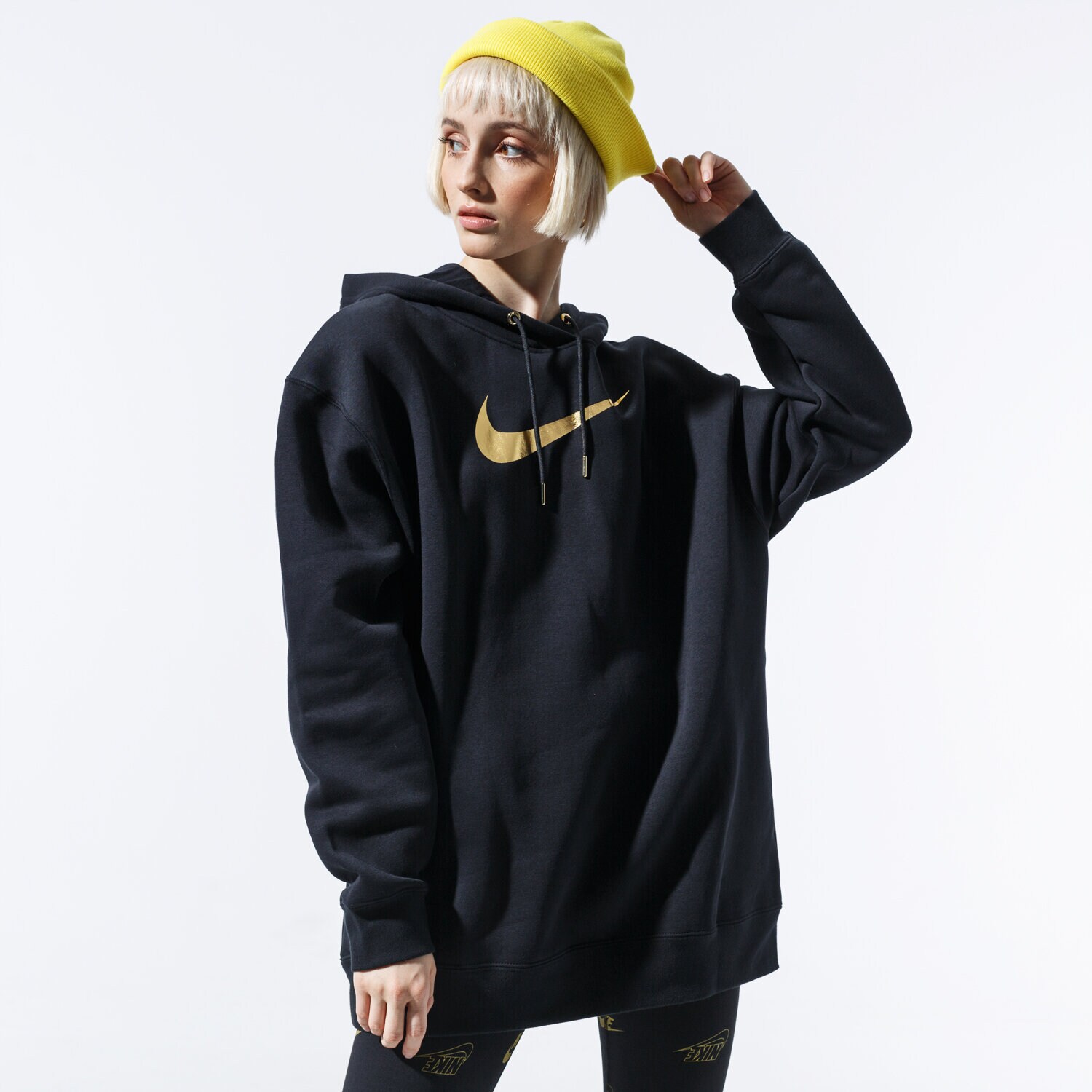 Damen NIKE HOODIE W NSW HOODIE BB OS SHINE BV4986-010 Schwarz